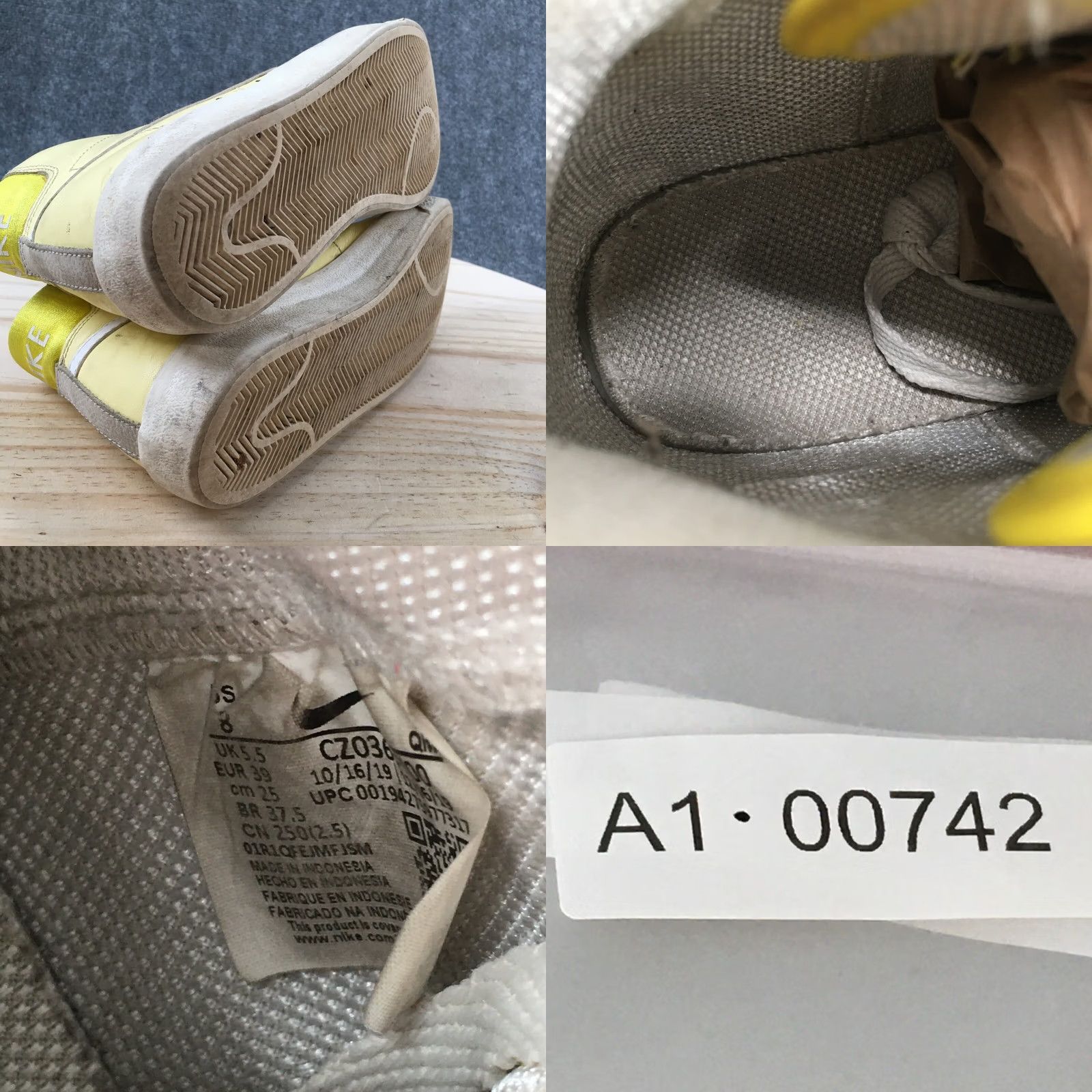 Nike Nike Sneaker Womens 8 Yellow Blazer Mid 77 Athletic Lace Up Casual Leather Size M / US 6-8 / IT 42-44 - 9 Thumbnail