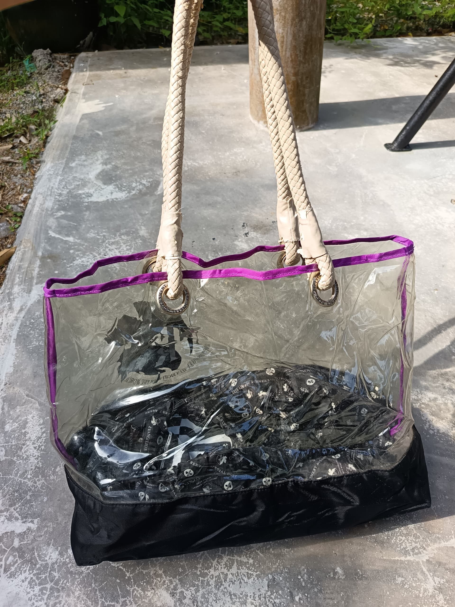 Anime × Japanese Brand Vintage 90s evangelion nerv transparent bag Size ONE SIZE - 4 Thumbnail