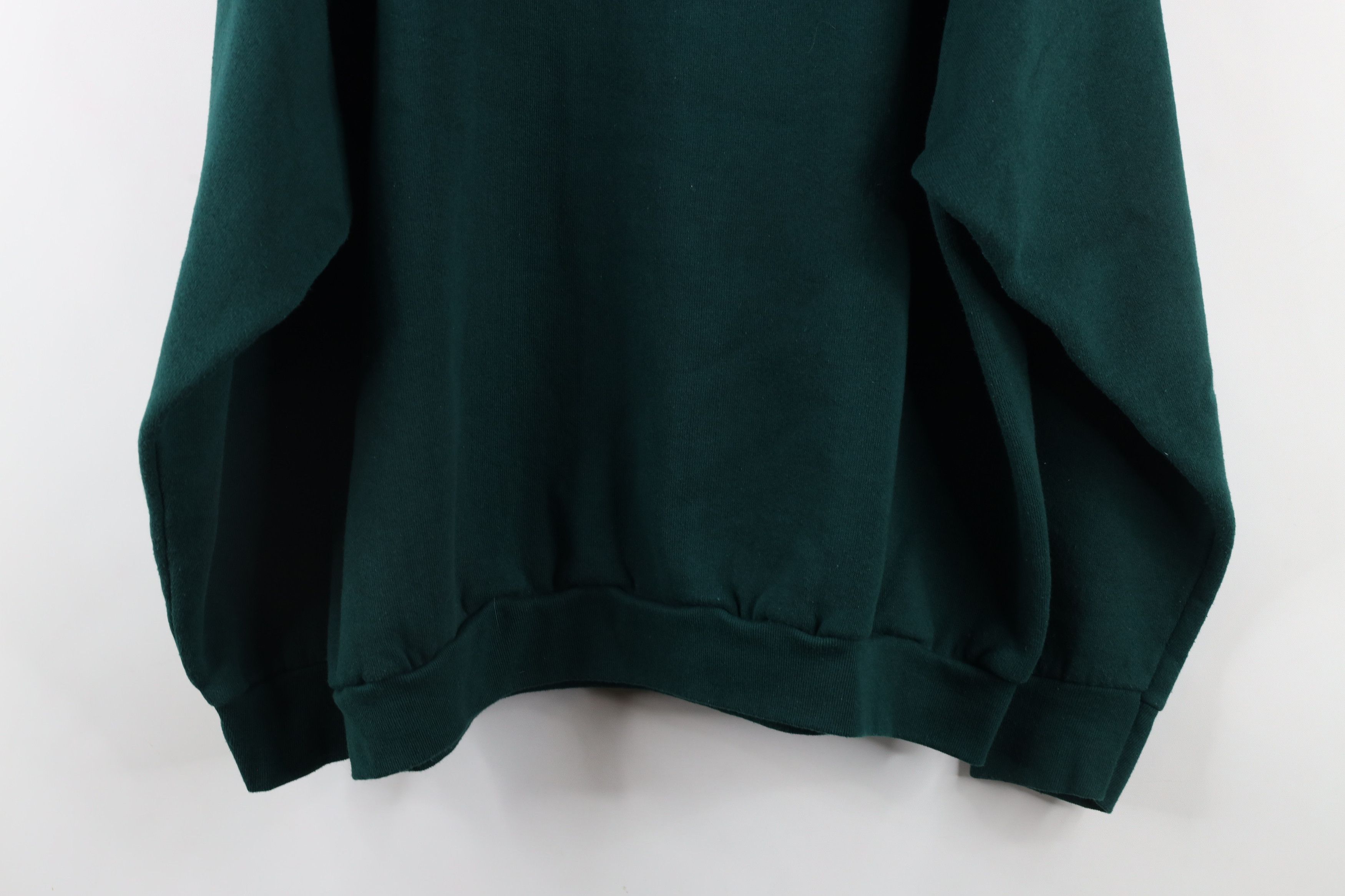 Vintage Vintage 90s Streetwear Heavyweight Crewneck Sweatshirt Green Size US XL / EU 56 / 4 - 7 Thumbnail