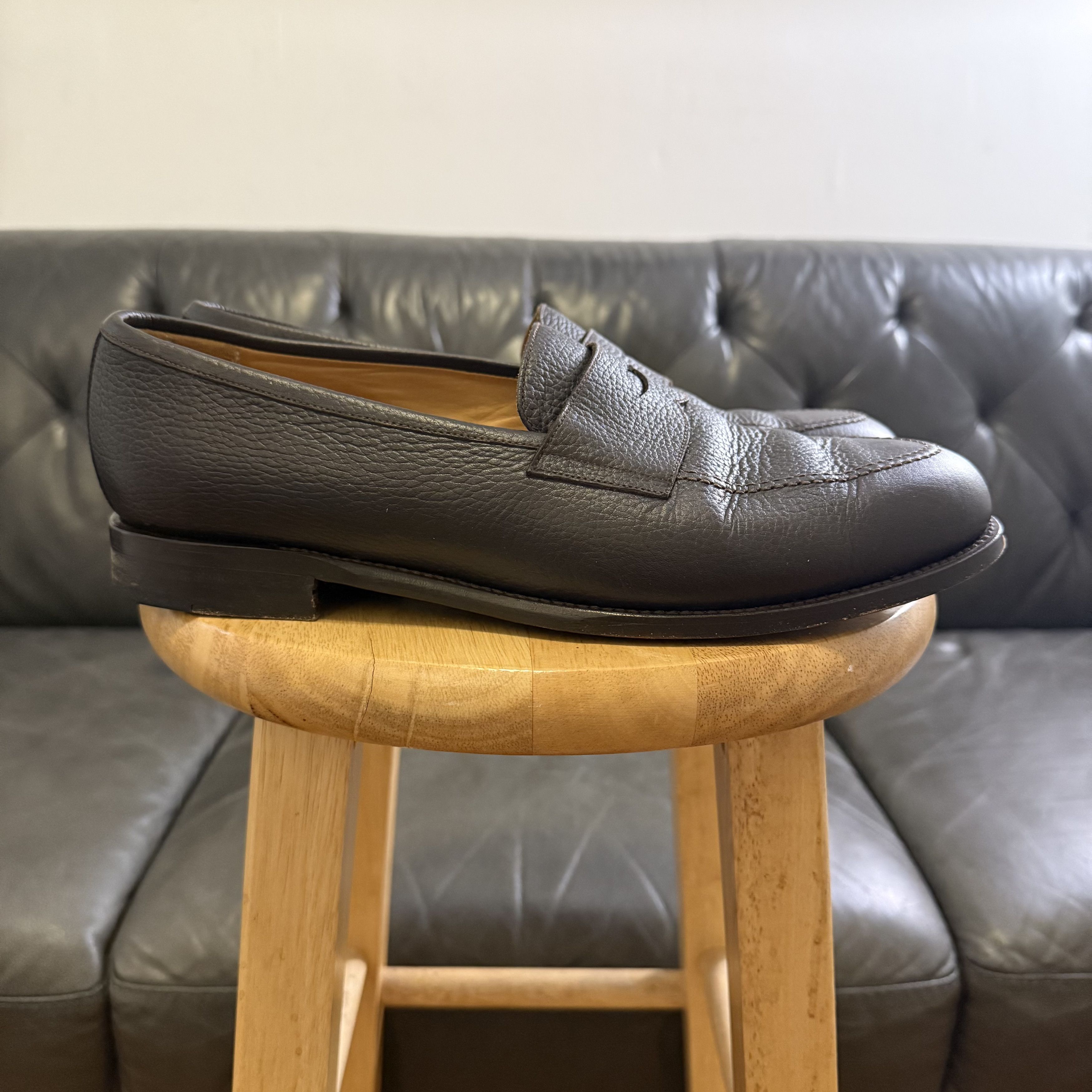 MORJAS Brown Leather Penny Loafer Size US 11.5 / EU 44-45 - 2 Thumbnail