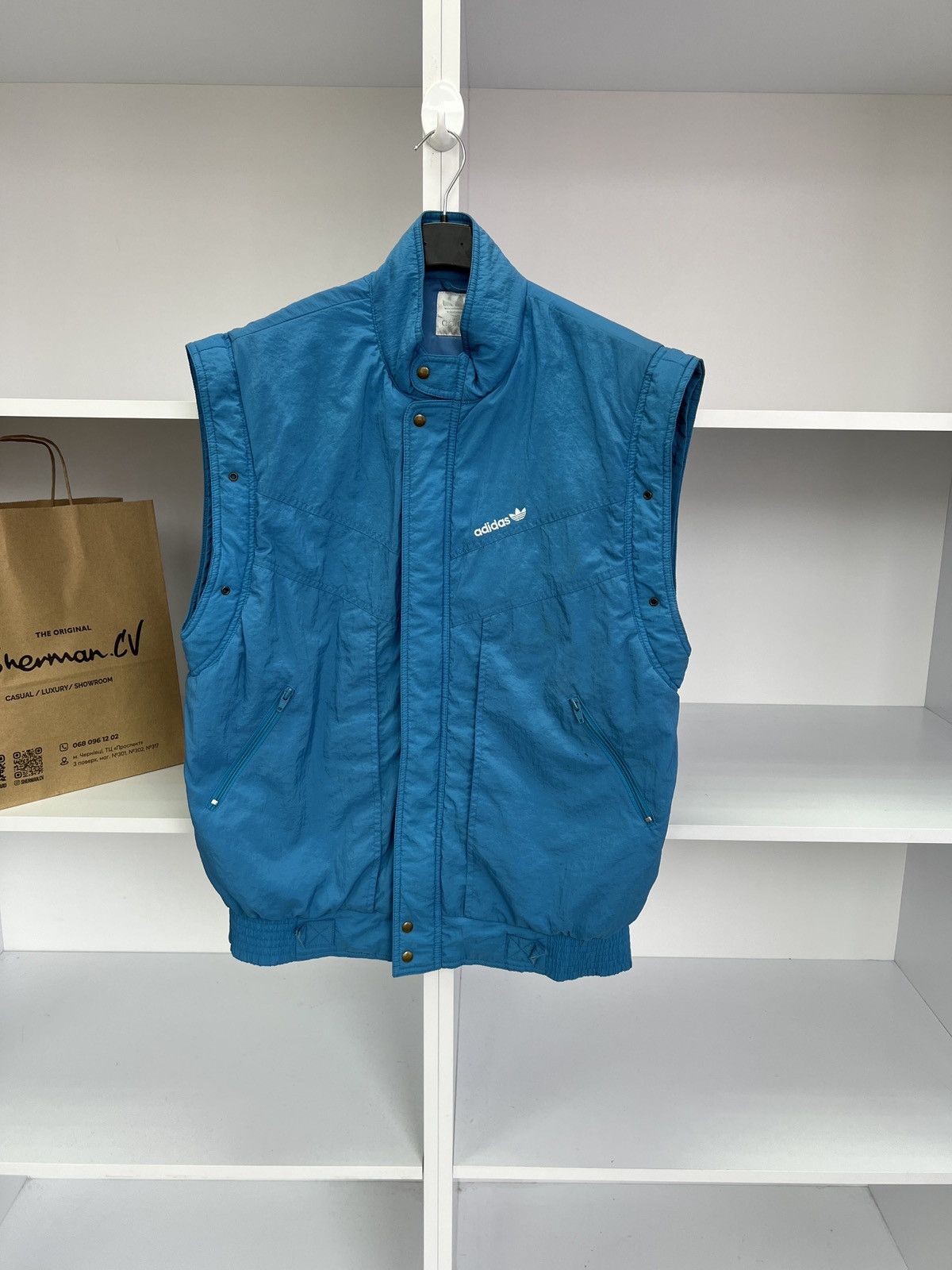 Adidas × Designer × Vintage Vintage 90’s Adidas Nylon Vest Size US XS / EU 42 / 0 - 3 Thumbnail