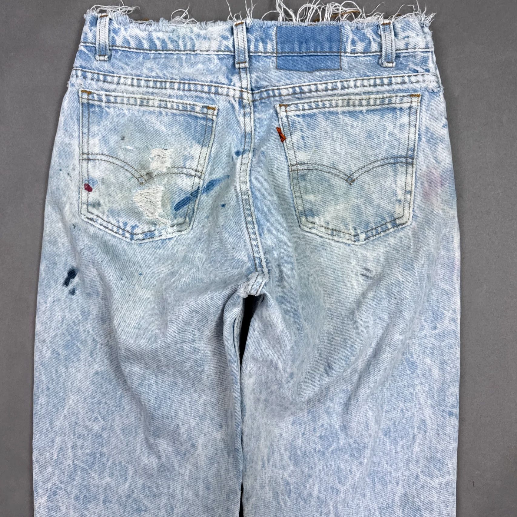 Levi's VINTAGE Levi's Jeans Mens 30x30 Blue 80s Orange Tab Made USA Levi's 550 90s 80s Jeans Mens Blue - Relaxed 5-Pocket Denim Shirt? Size US 31 - 7 Thumbnail