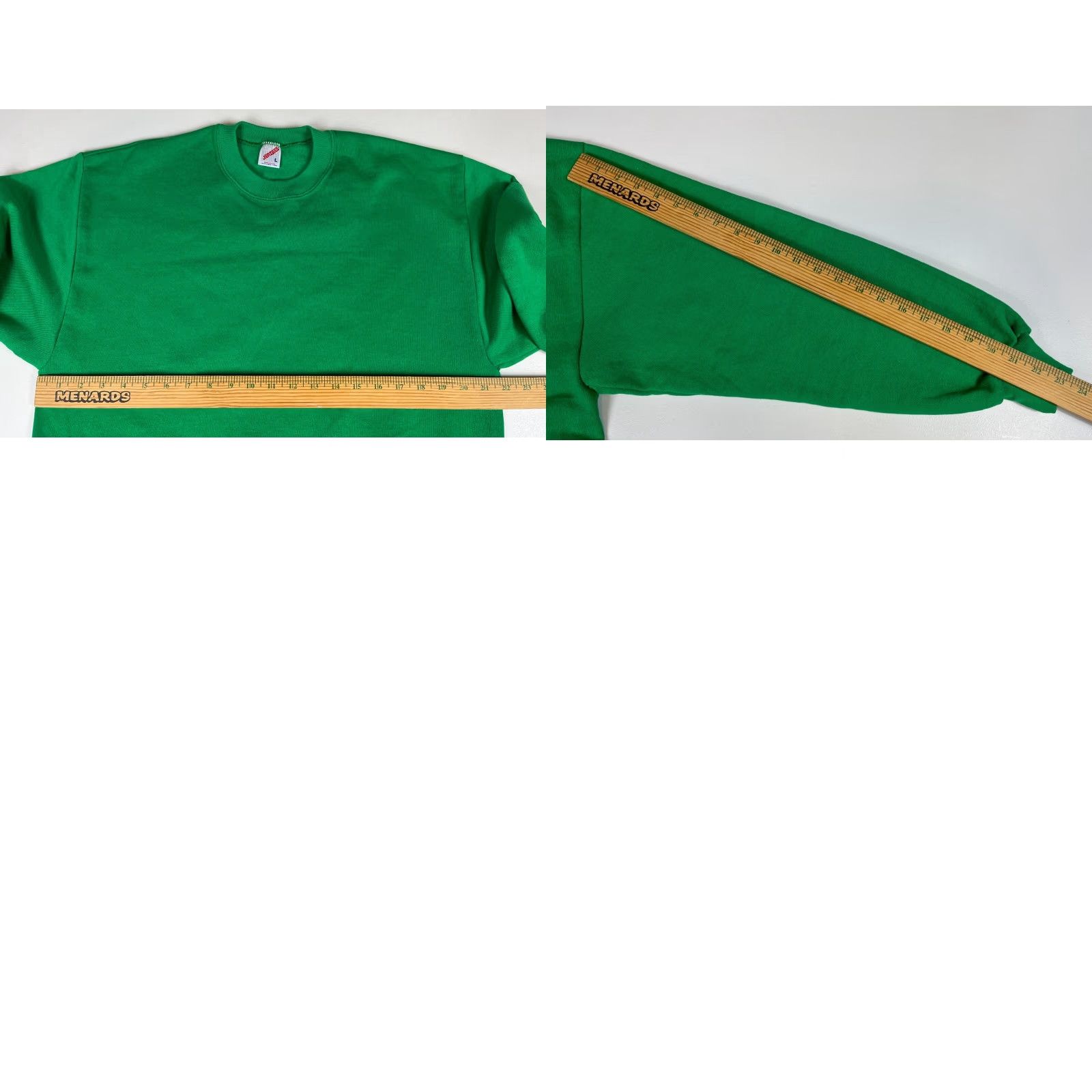 Jerzees NOS Vintage Jerzees Crewneck Sweatshirt Unisex Adults L Green 90s Made in USA Cotton-Blend Fleece Pullover Crew Neck Sweatshirt Size US L / EU 52-54 / 3 - 8 Thumbnail