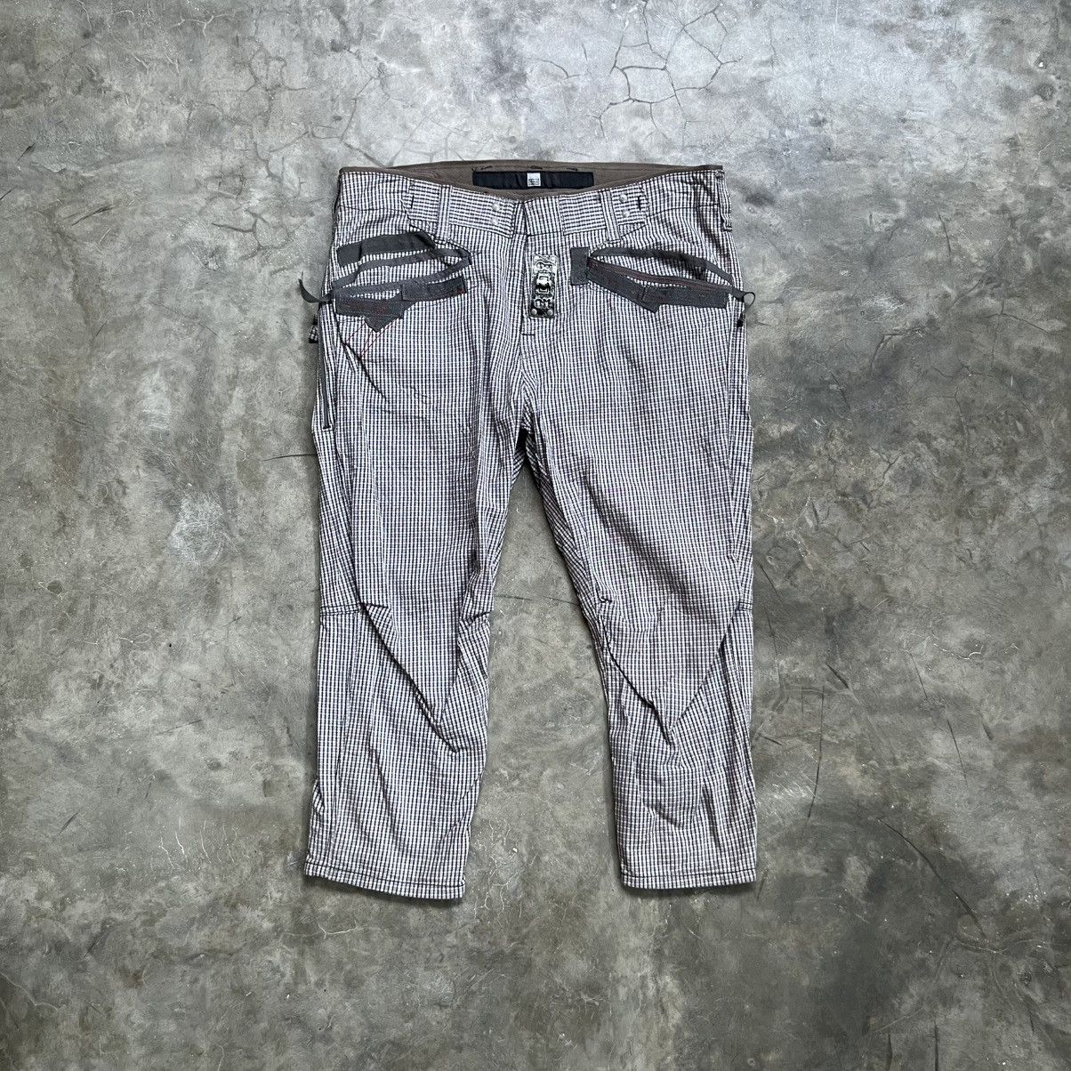 Marithe + Francois Girbaud 2000s MFG Vkei Style Plaid Bondage Pants Size US 35 - 1 Thumbnail
