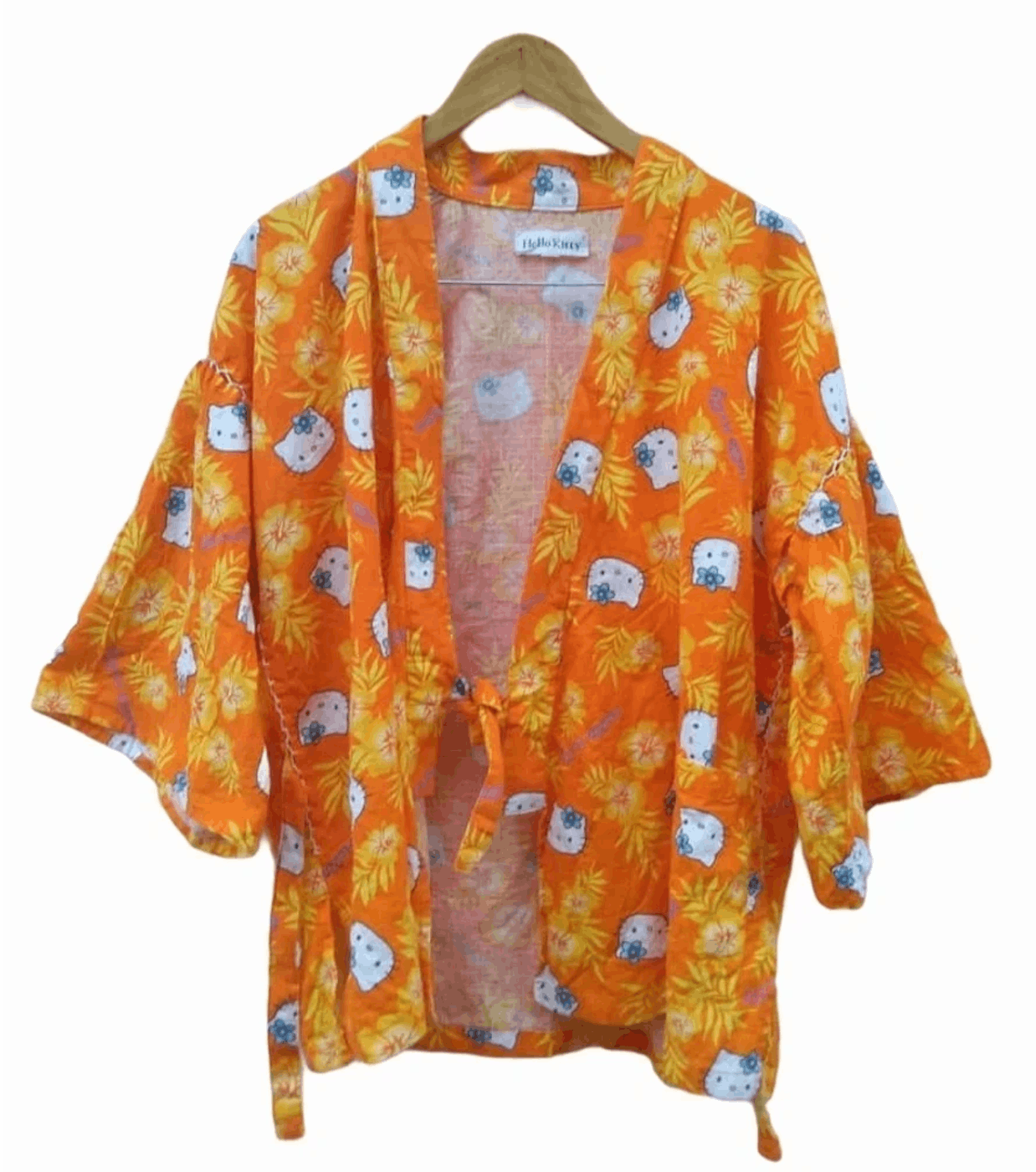 Anime ❤FINAL DROP❤HELLO KITTY UNISEX SHORT KIMONO CARDIGAN STYLE Size US L / EU 52-54 / 3 - 2 Thumbnail