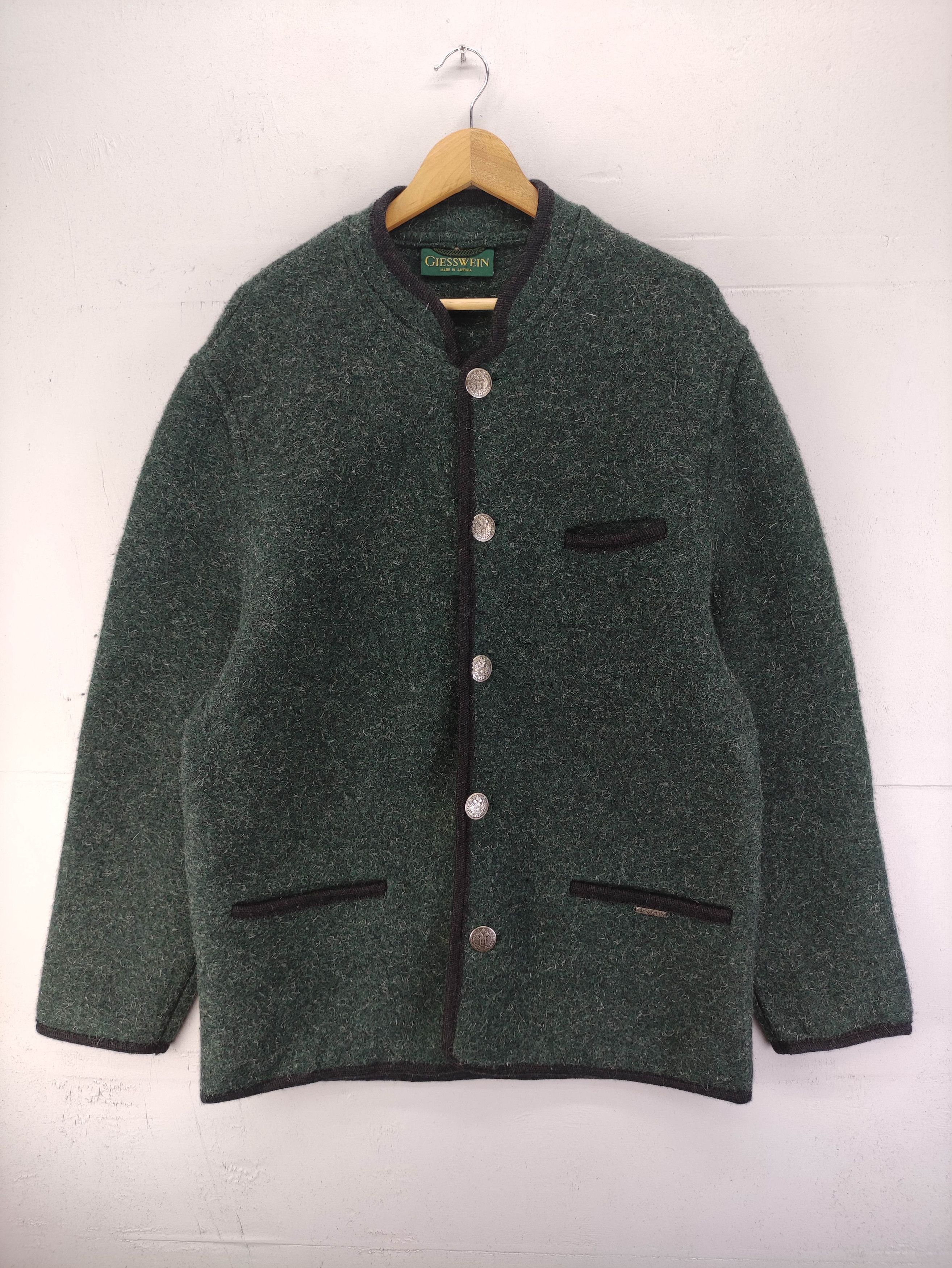 GIESSWEIN Vintage Giesswein Wool Jacket Green Size US L / EU 52-54 / 3 - 1 Thumbnail