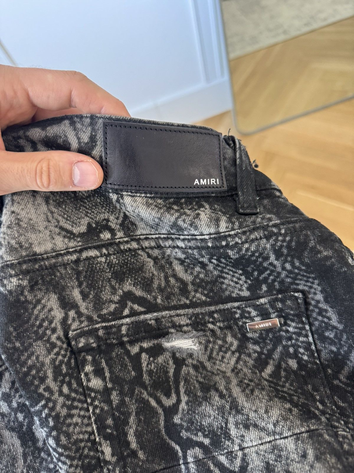 Amiri Amiri Mx1 Skinny Jeans Snake Skin Denim Pant Distressed Rare Size US 30 / EU 46 - 4 Thumbnail