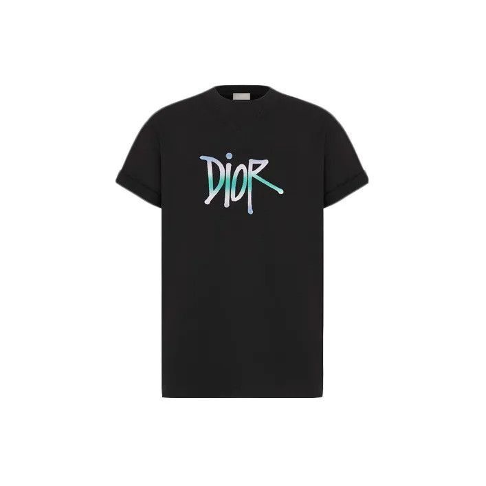 Dior Dior Dior And Shawn Gradient Logo Print Tee 0079-2507 Size US XS / EU 42 / 0 - 1 Thumbnail