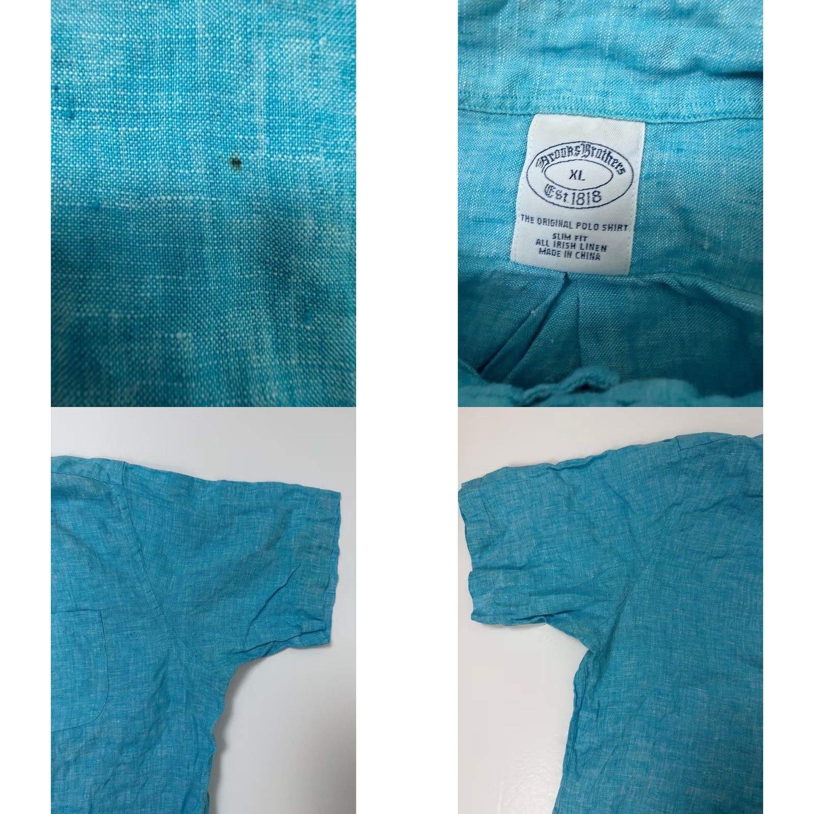 Brooks Brothers Brooks Brothers Shirt XL Slim Fit Irish Linen Button Down Travel Outdoors Blue Men Size US XL / EU 56 / 4 - 9 Thumbnail