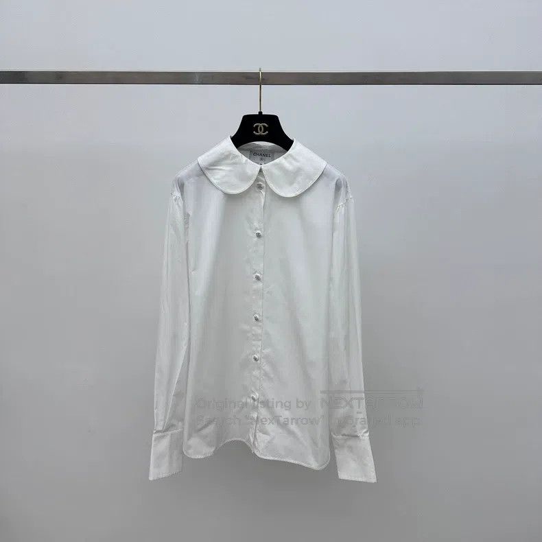 Chanel Chanel 20B doll collar rhinestone button shirt Size XS / US 0-2 / IT 36-38 - 1 Thumbnail