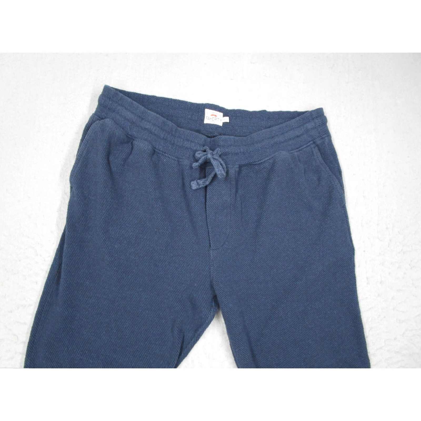 Faherty Faherty Pants Mens XL Navy Blue Organic Cotton Blend Jogger Lounge MBC0060 Size US 36 / EU 52 - 2 Thumbnail