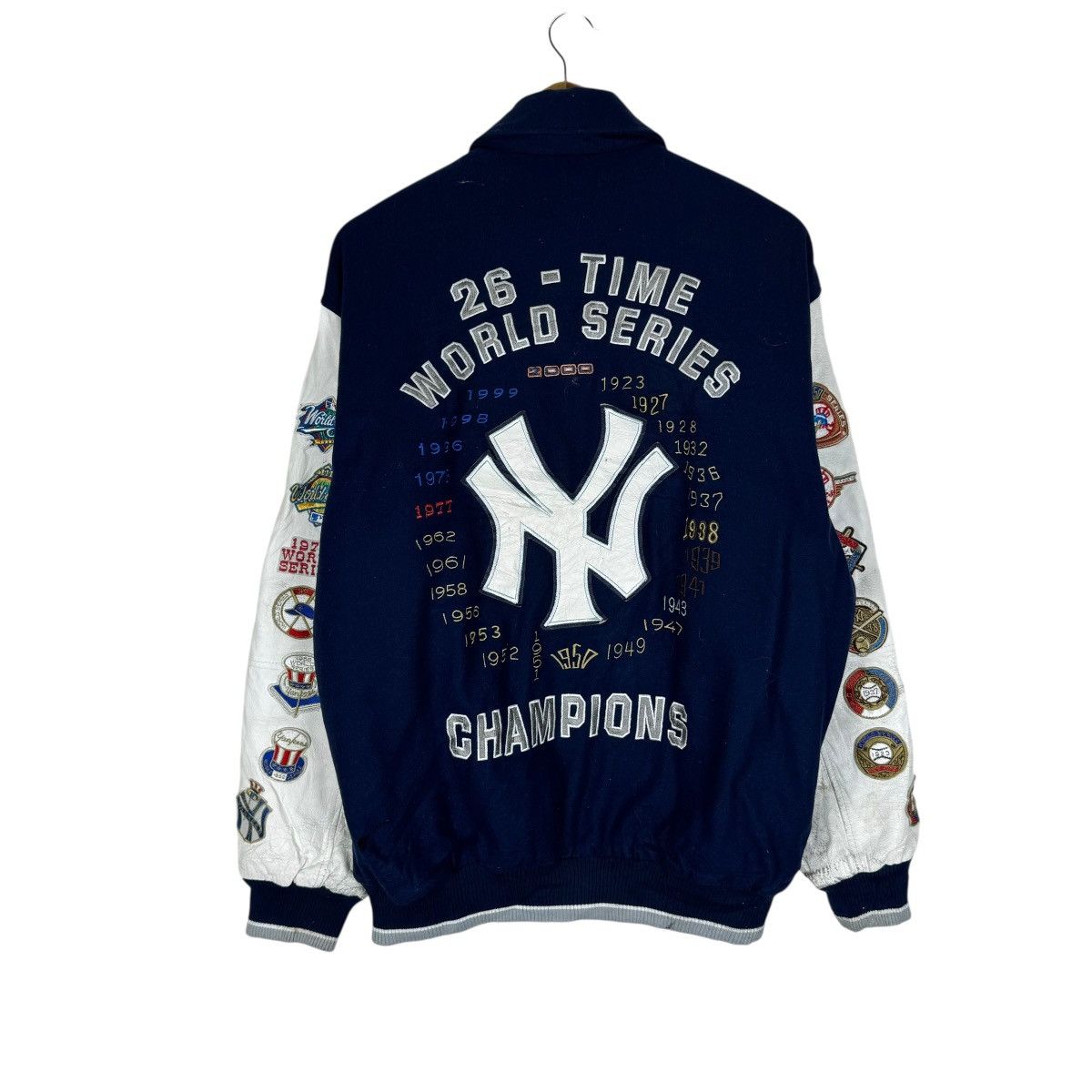 New York Yankees ☀️NEW YORK YANKEES LEATHER VARSITY JACKET Size US M / EU 48-50 / 2 - 12 Thumbnail