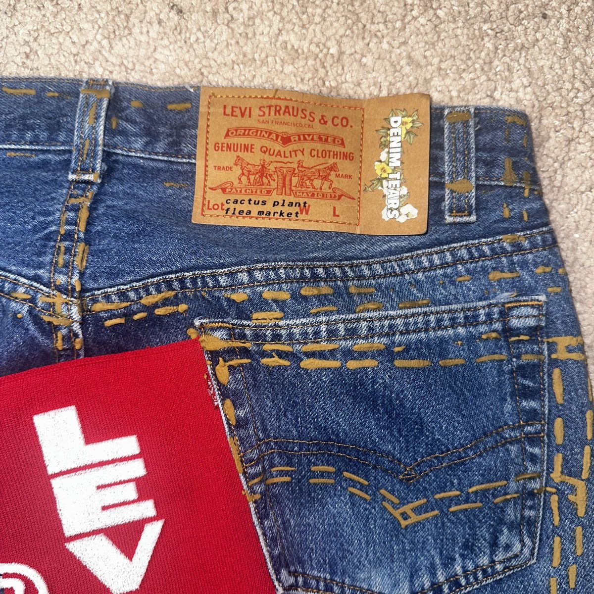 Cactus Plant Flea Market × DENIM TEARS CPFM x DENIM TEARS DENIM Size US 34 / EU 50 - 4 Thumbnail