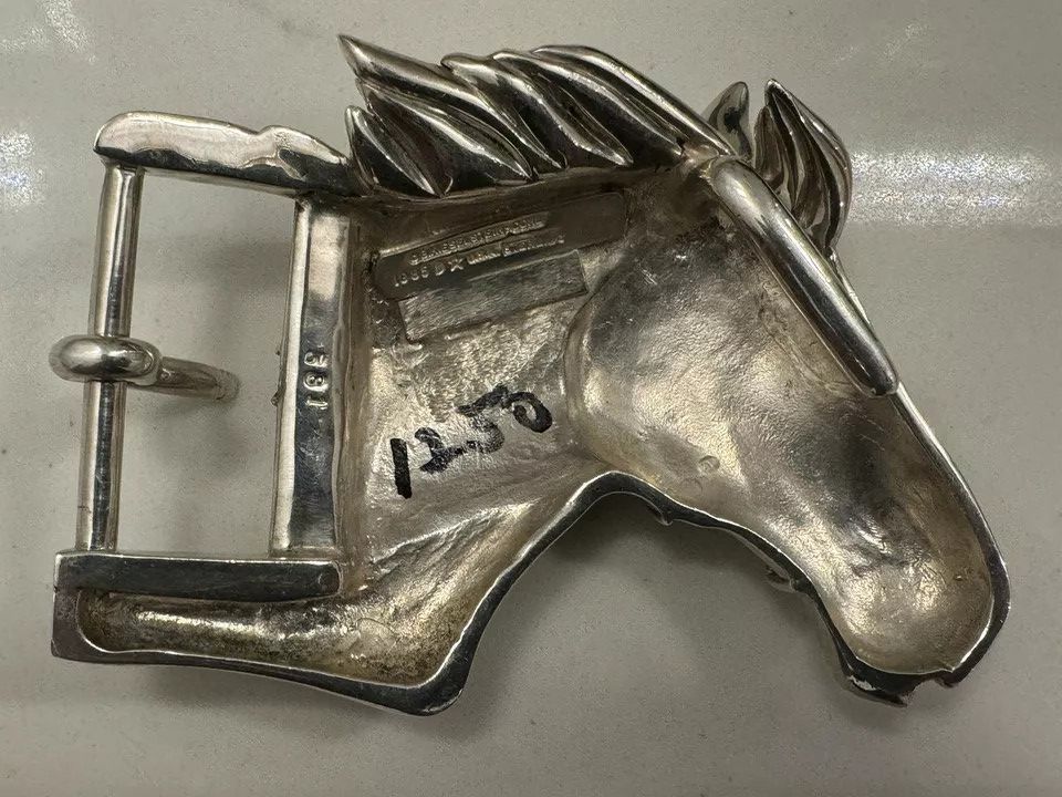 Kieselstein-Cord Kieselstein Cord Sterling Horse Buckle fits 1 3/8 width belt Size ONE SIZE - 2 Thumbnail
