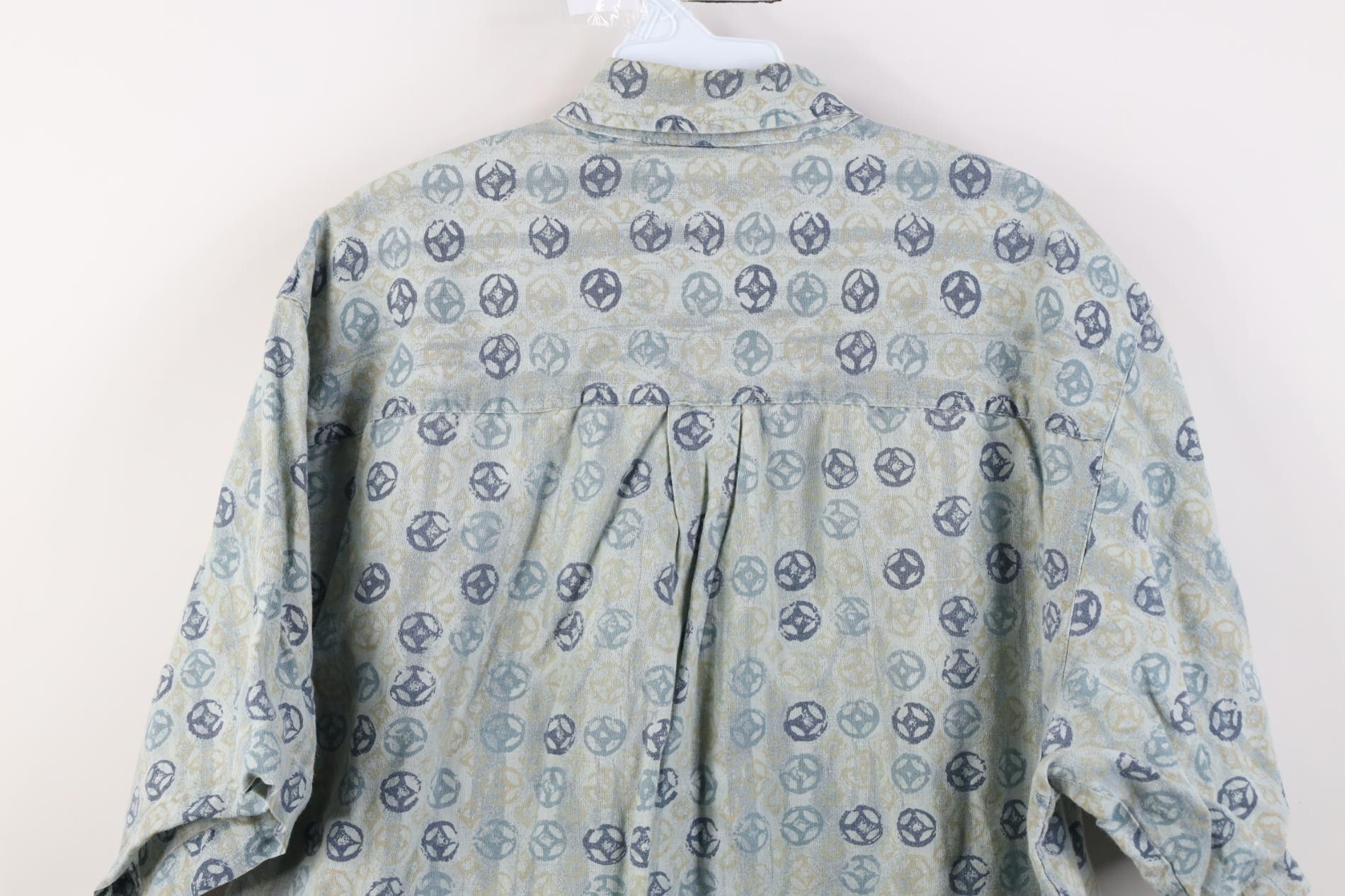Vintage Vintage 90s Streetwear Geometric Short Sleeve Button Shirt Size US M / EU 48-50 / 2 - 10 Thumbnail