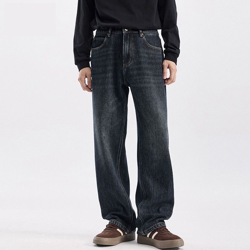 Japanese Brand Men's retro loose wide-leg versatile jeans Size US 32 / EU 48 - 1 Thumbnail