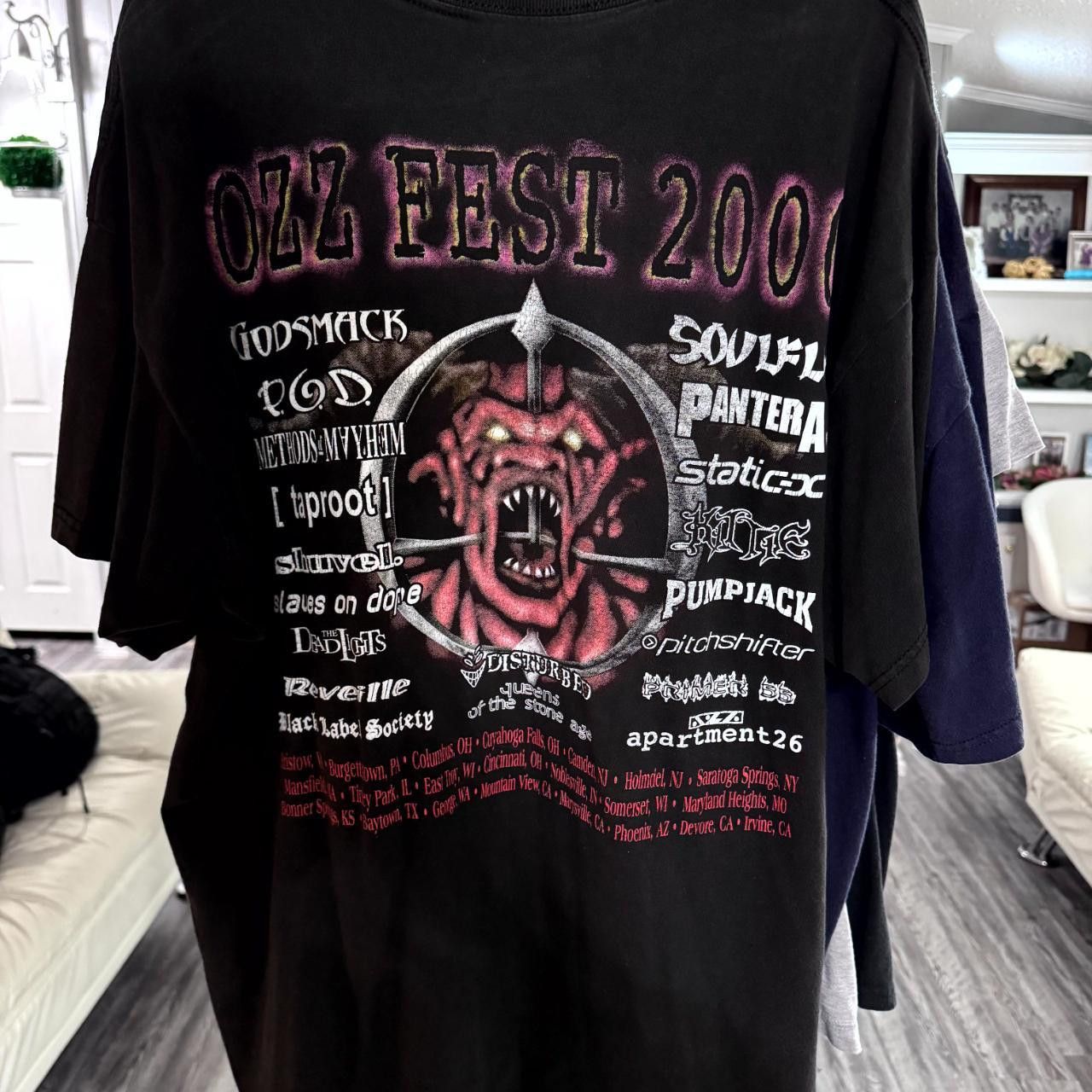 Ozzy Osbourne Vintage Ozzy Osbourne Shirt Black 2000 Ozz Fest 1997 Band Size US XL / EU 56 / 4 - 2 Thumbnail