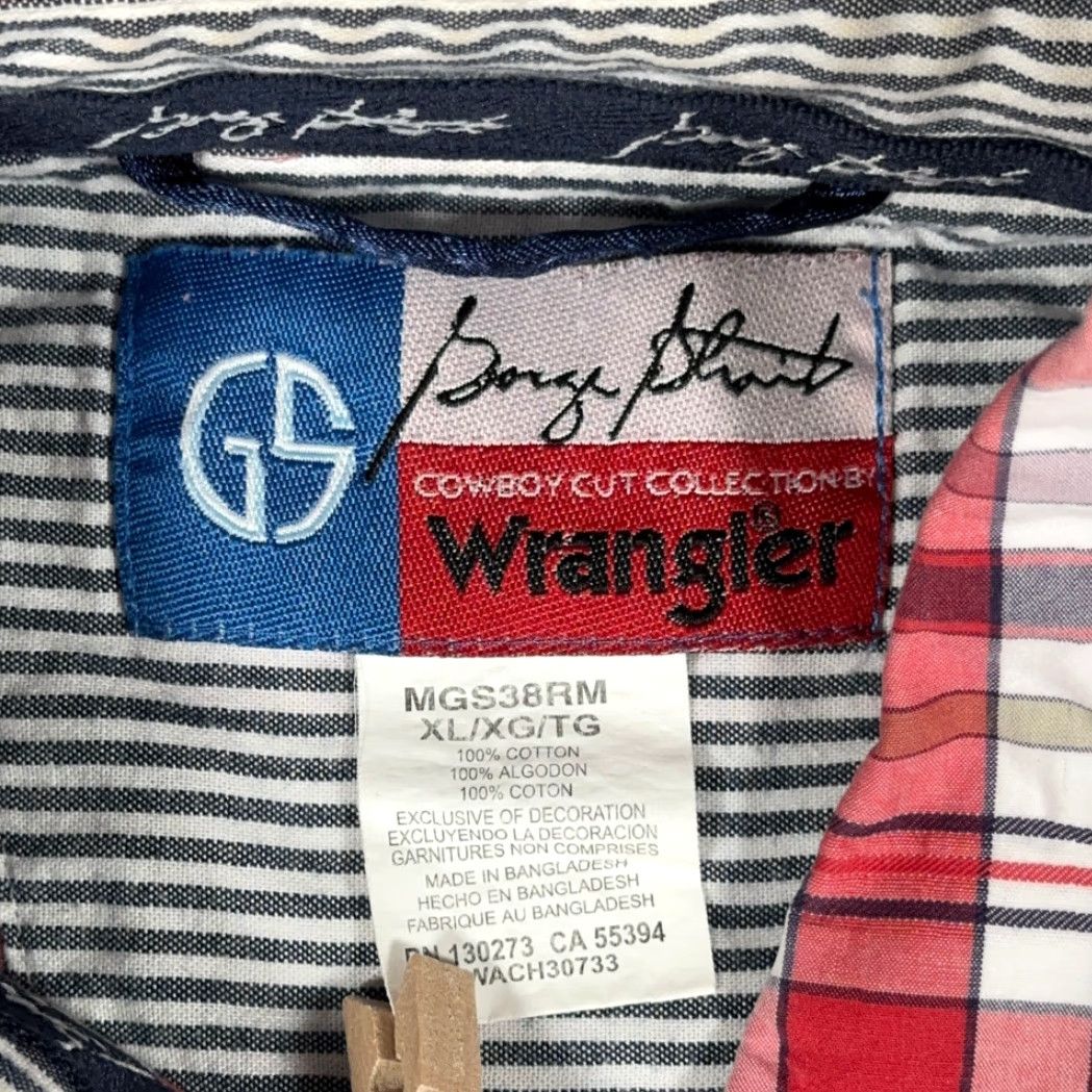Wrangler Wrangler George Strait Shirt Adult XL Red Plaid Western Cowboy Music Shirt | Long Sleeve Button-Up Cotton with Pockets Size US XL / EU 56 / 4 - 7 Thumbnail