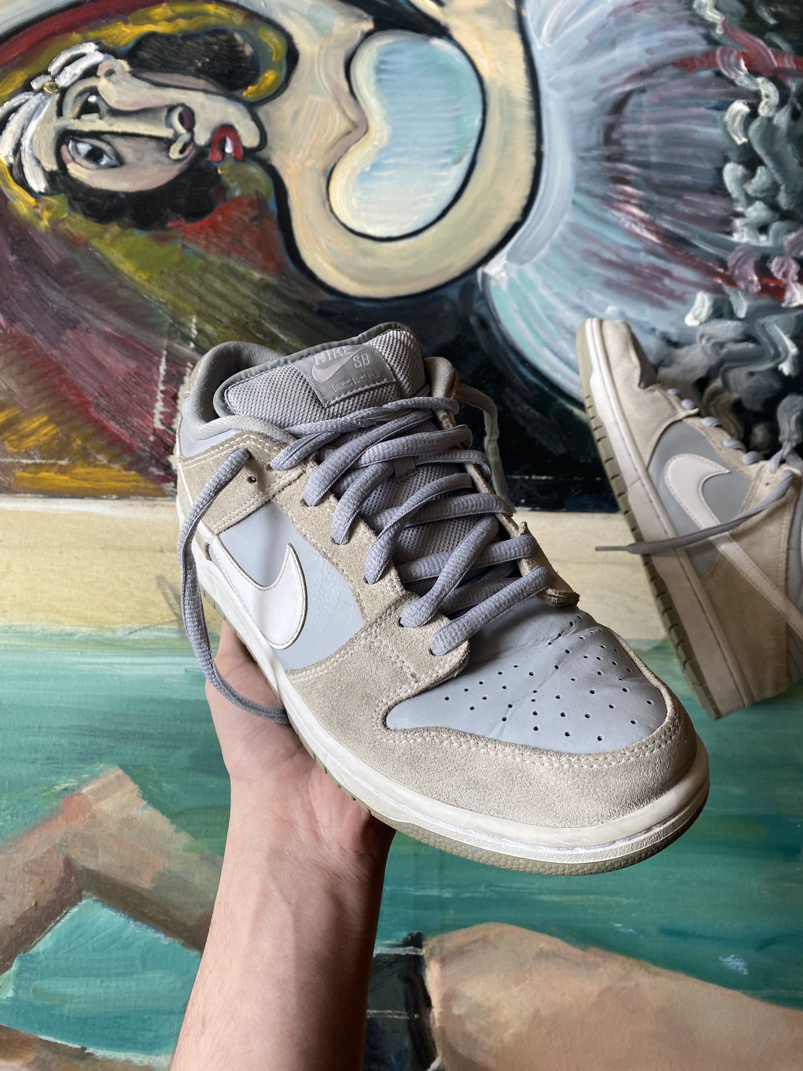 Nike Nike SB Dunk Low Summit White Wolf Grey Size US 11 / EU 44 - 3 Thumbnail