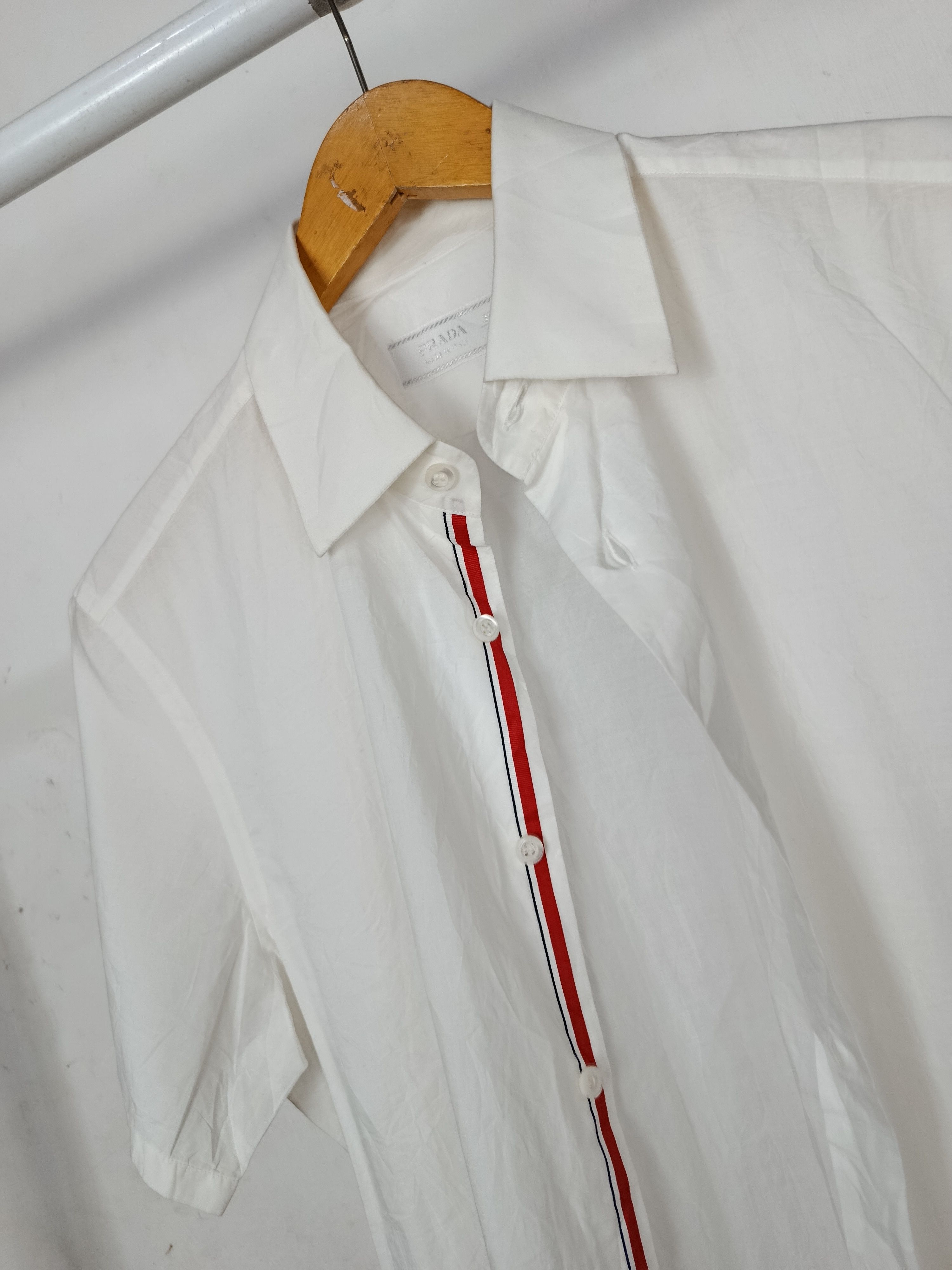 Prada Prada White Shirt Button Up 2009 Size US M / EU 48-50 / 2 - 6 Thumbnail