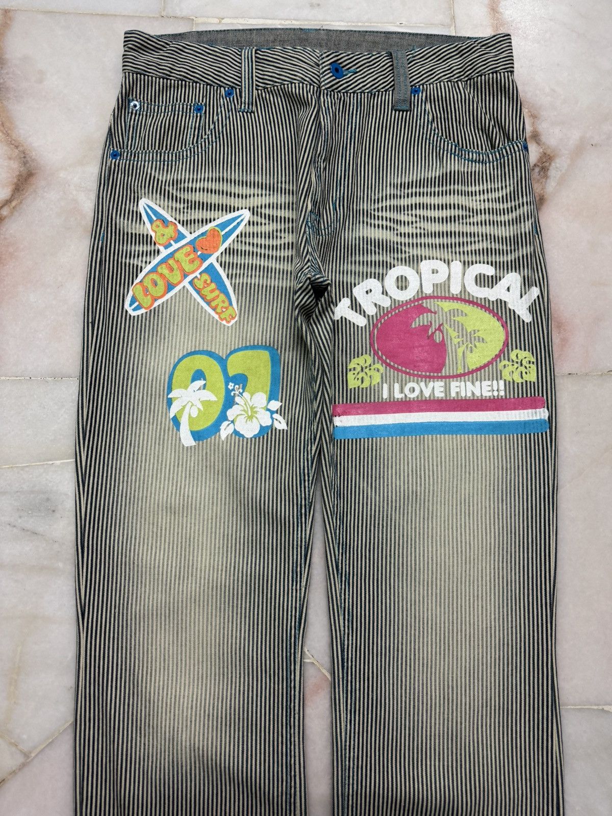 Hysteric Glamour 💥Insane 90s Clone Devgru Mudwash Faded Hickory Surf Jean Size US 32 / EU 48 - 5 Thumbnail