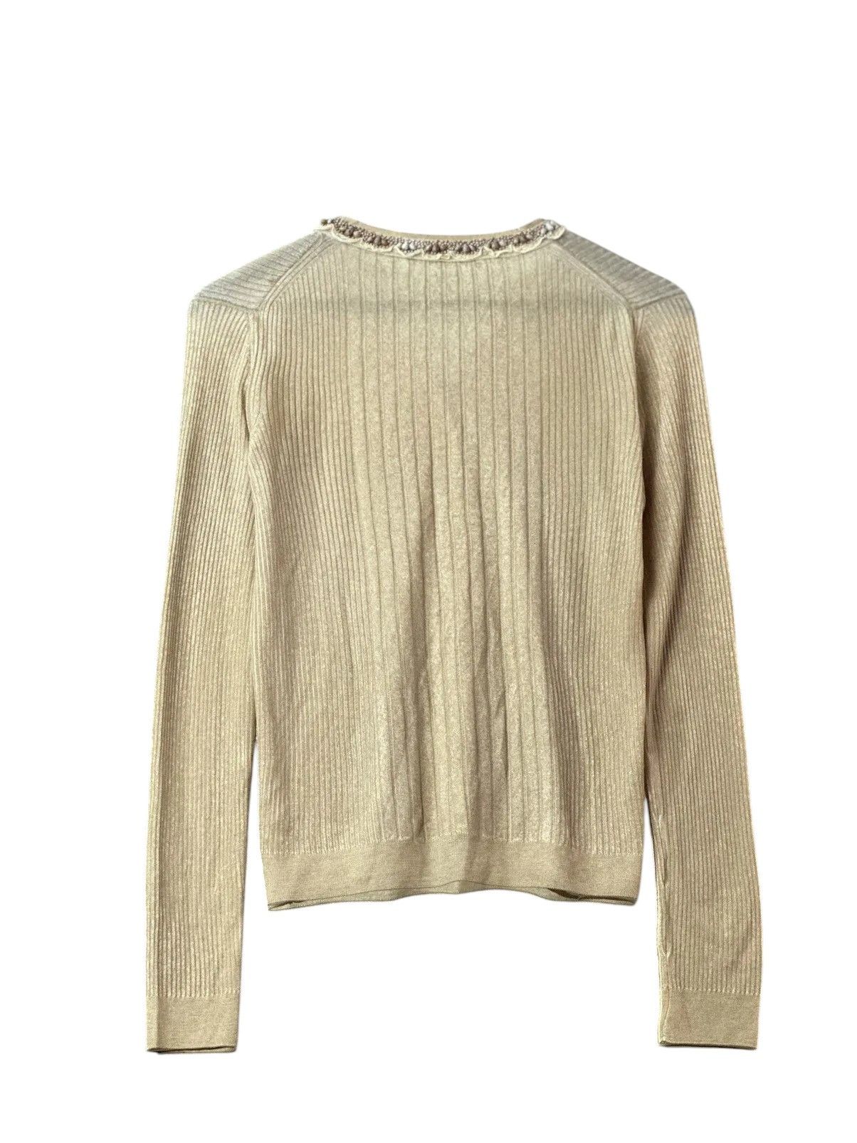 Prada Beige Prada Wool Cardigan Lana Maglioni Gilet W42 S/M Size M / US 6-8 / IT 42-44 - 12 Thumbnail