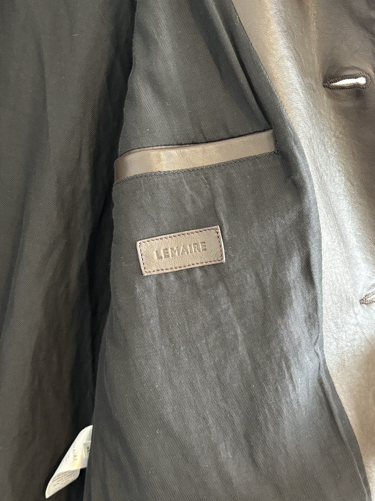 Lemaire Lemaire relaxed leather jacket, dark brown, size XL Size US XL / EU 56 / 4 - 4 Thumbnail