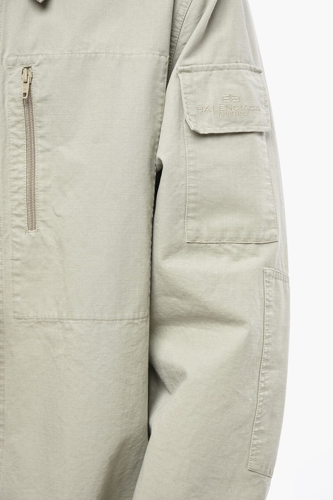 Balenciaga og1mm0426 Checked Ripstop Overshirt in Beige Size US M / EU 48-50 / 2 - 4 Thumbnail