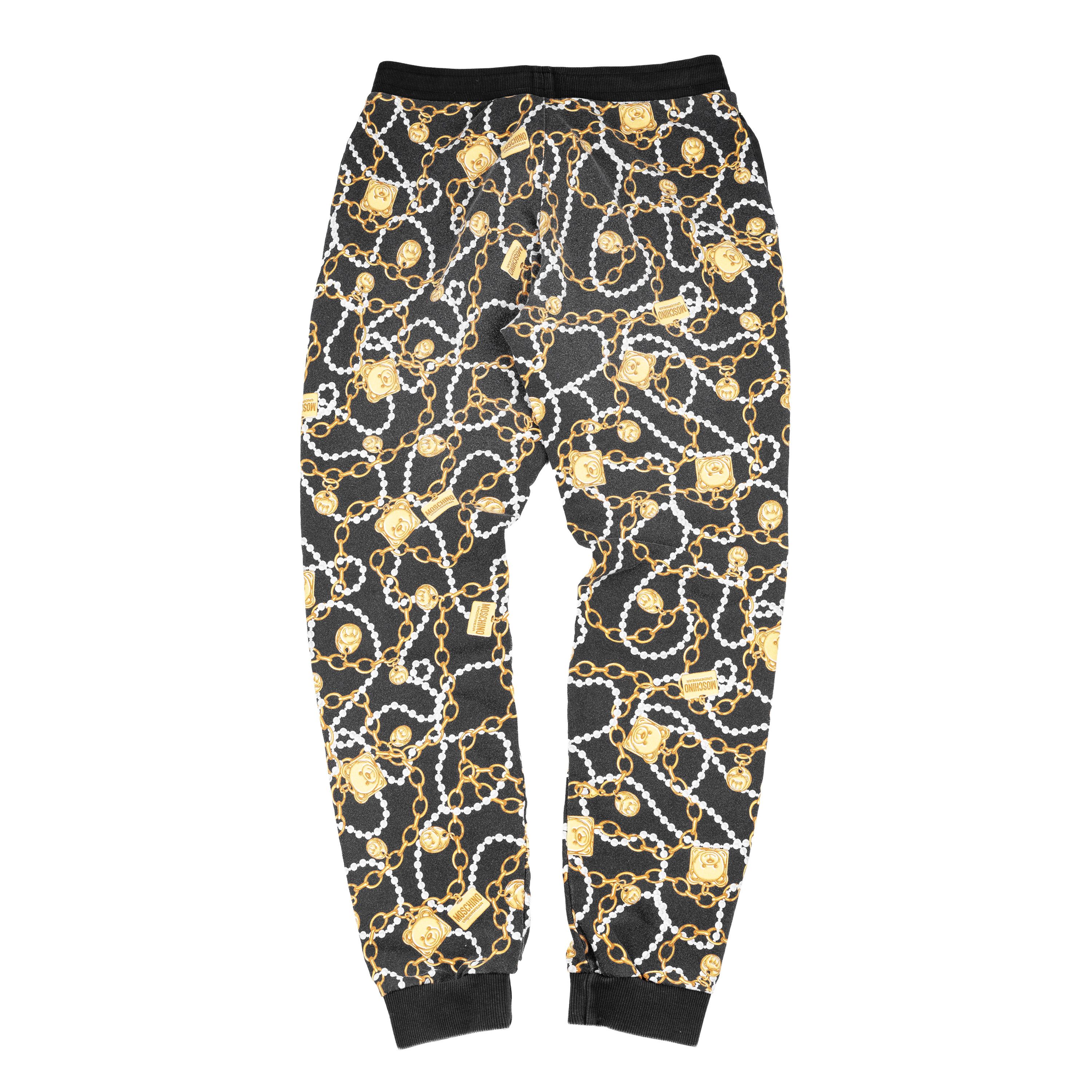Moschino Moschino Black Jogger Pants Graphic and Chain Details Size US 28 / EU 44 - 3 Thumbnail