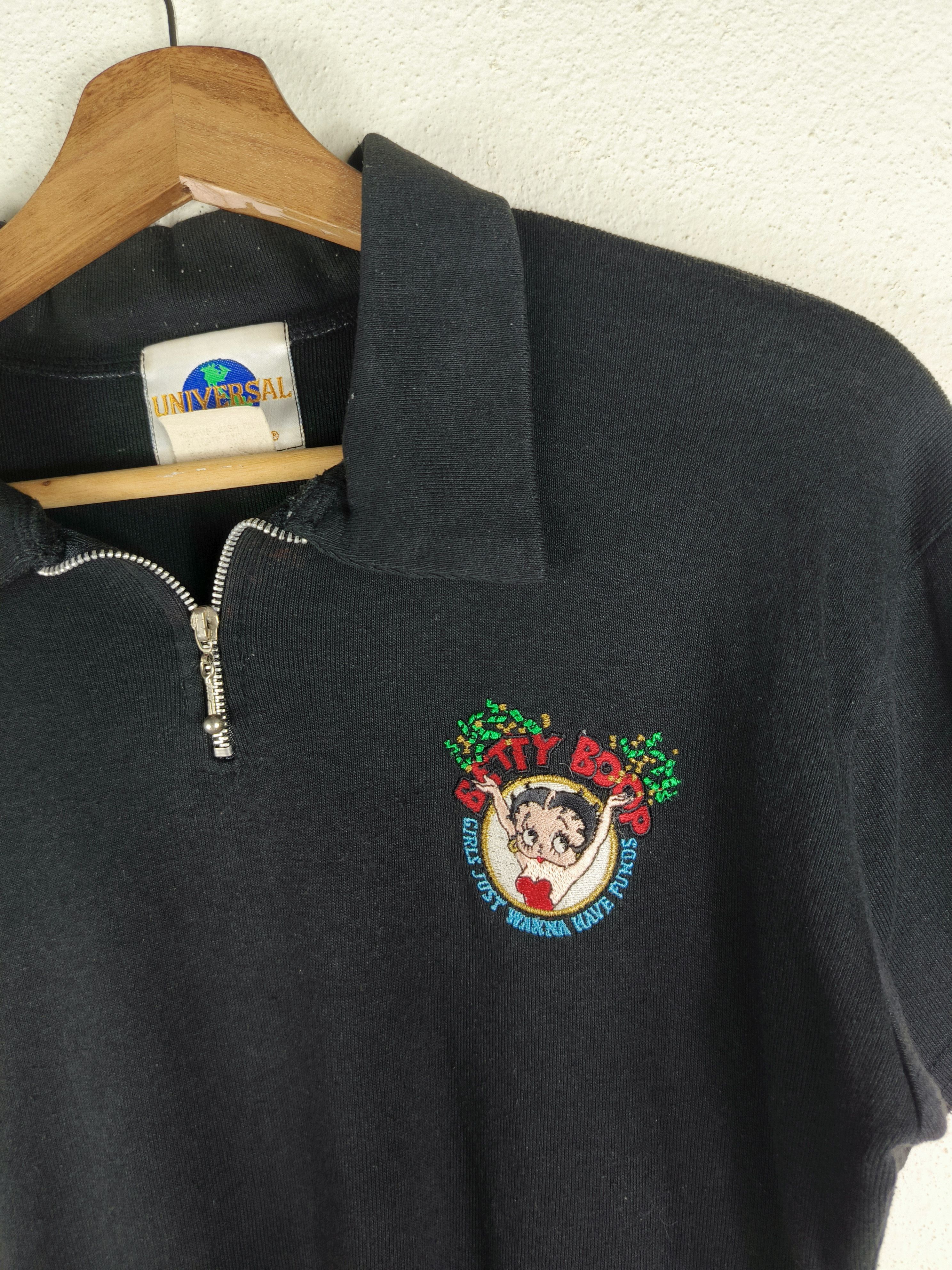 Vintage Vintage 90s Betty Boop half ziper polo tee Size S / US 4 / IT 40 - 2 Thumbnail