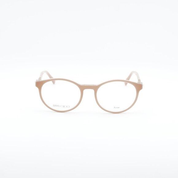 Jimmy Choo Jimmy Choo JC272 08XO 00 Eyeglasses Pink on Crystal 49mm Size ONE SIZE - 4 Thumbnail