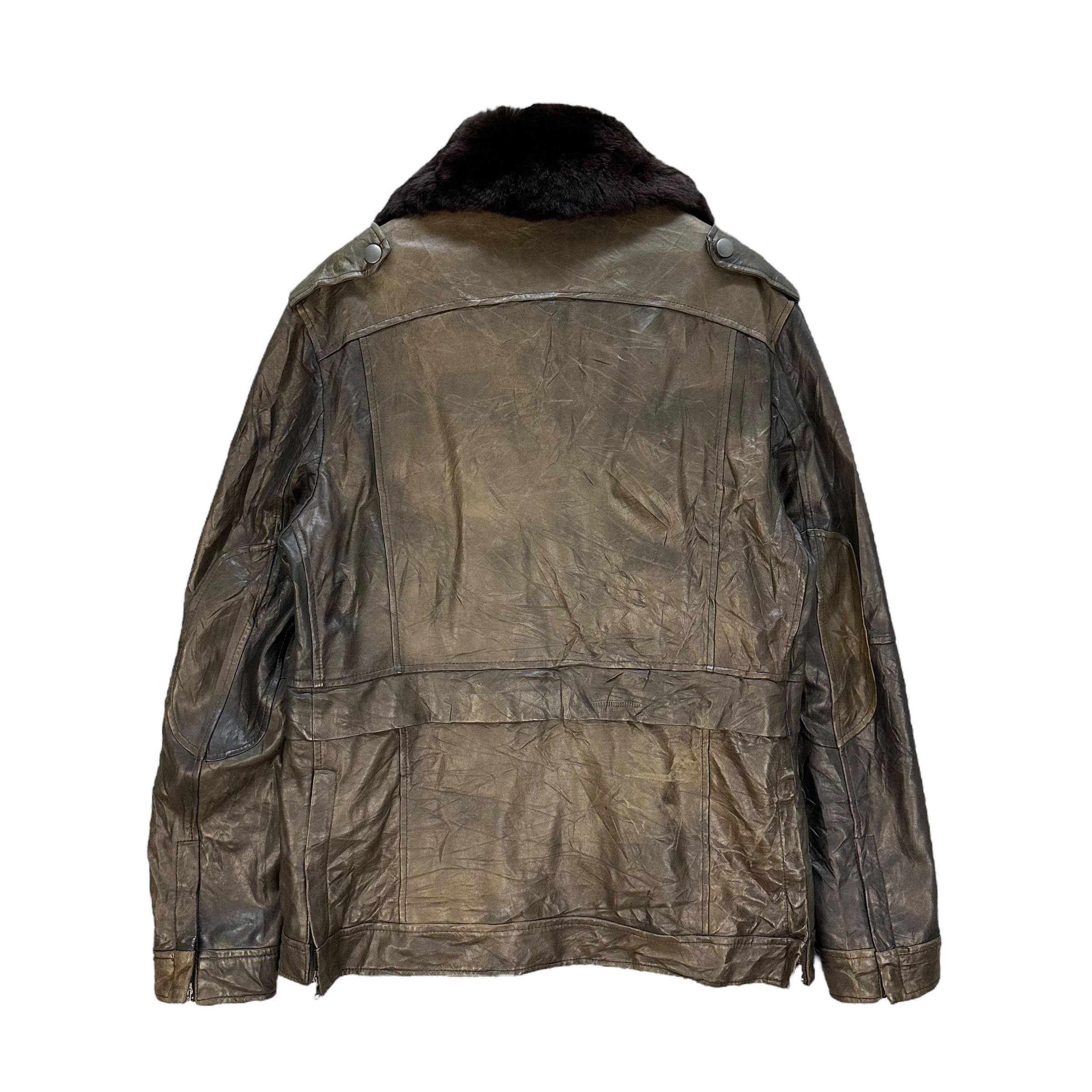 Balmain Vintage BALMAIN Fur Neck Sheepskin Leather Jacket #A65-1548 Size US L / EU 52-54 / 3 - 15 Thumbnail