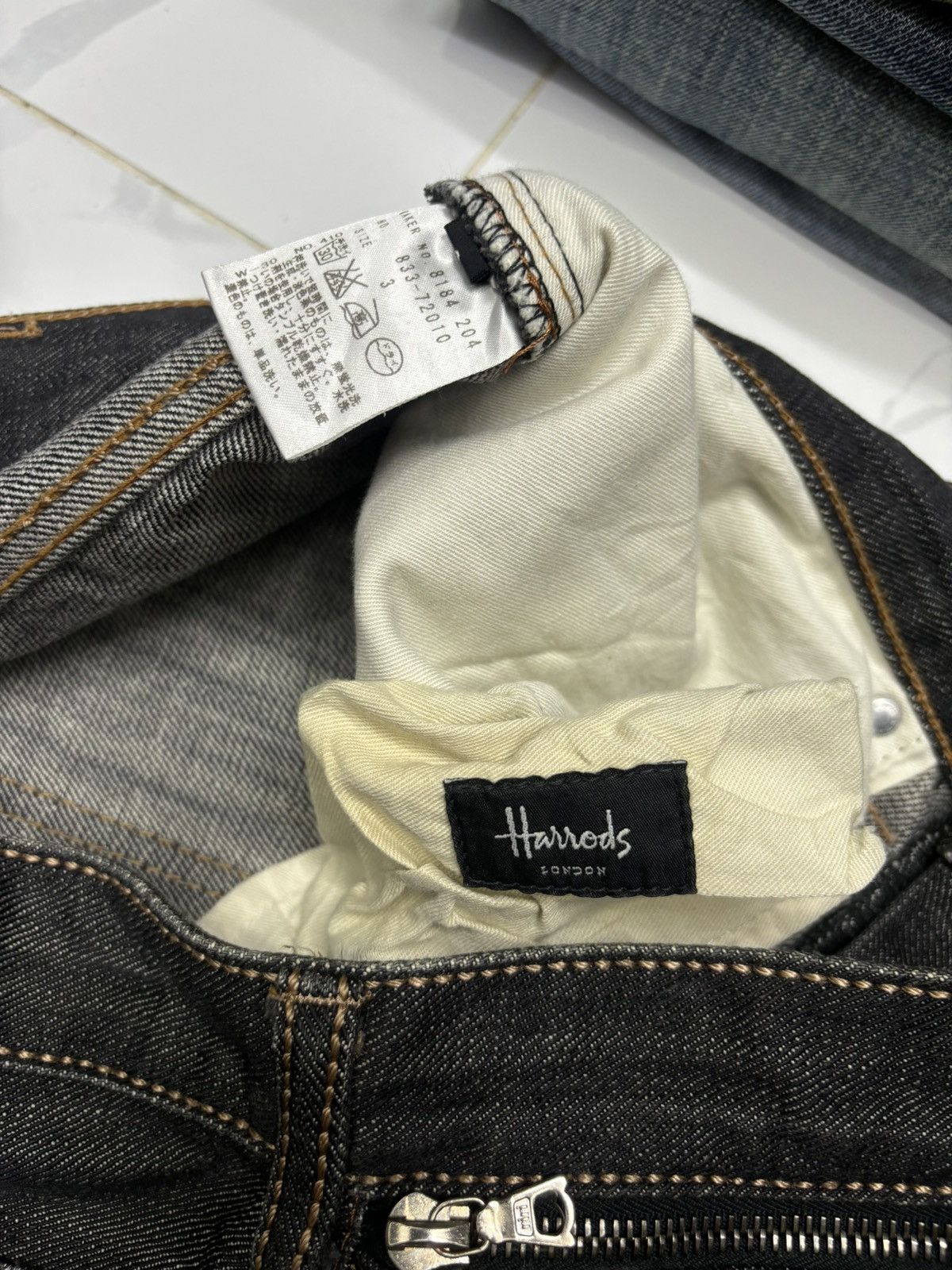 If Six Was Nine HARRODS LONDON BLACK JEANS DISTRESSED DENIM HELMUT LANG Size US 31 - 12 Thumbnail