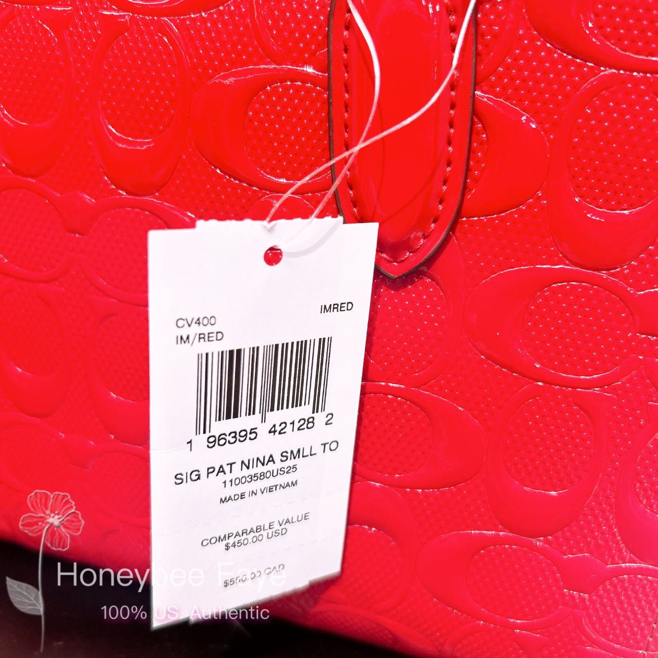 Coach Nina Small Tote Bag In Signature Leather CV400 Size ONE SIZE - 10 Thumbnail