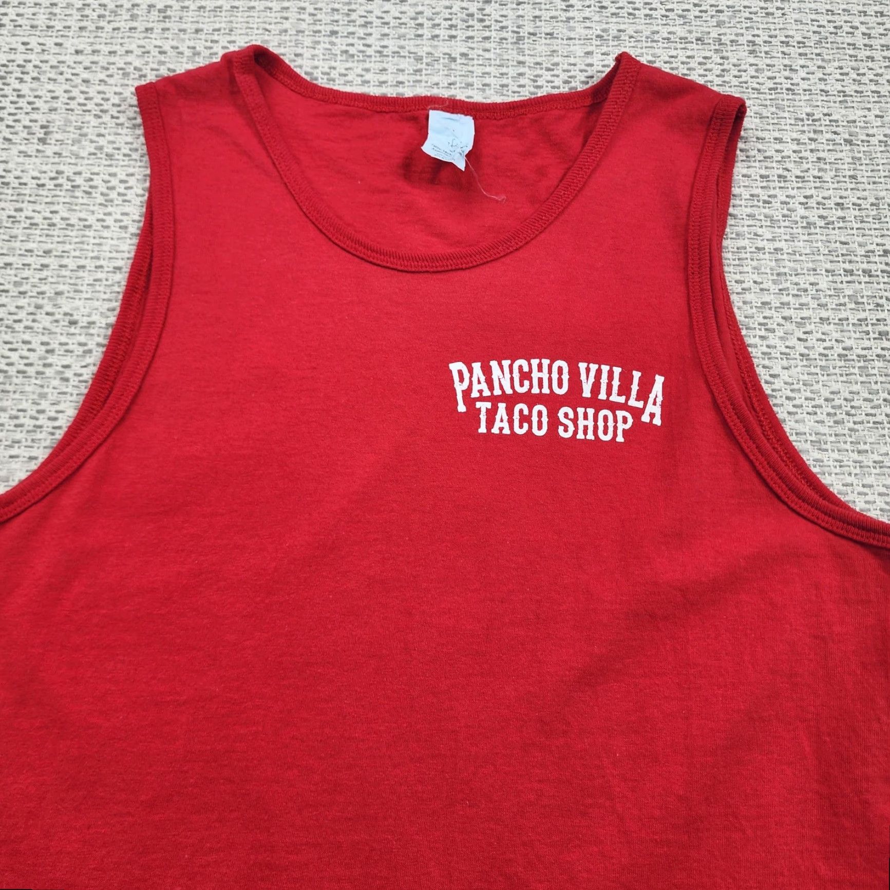 Vintage VINTAGE Pancho Villa Taco Shop Shirt Women XL Red Tank Top Sleeveless Graphic USA Made Size XL / US 12-14 / IT 48-50 - 4 Thumbnail