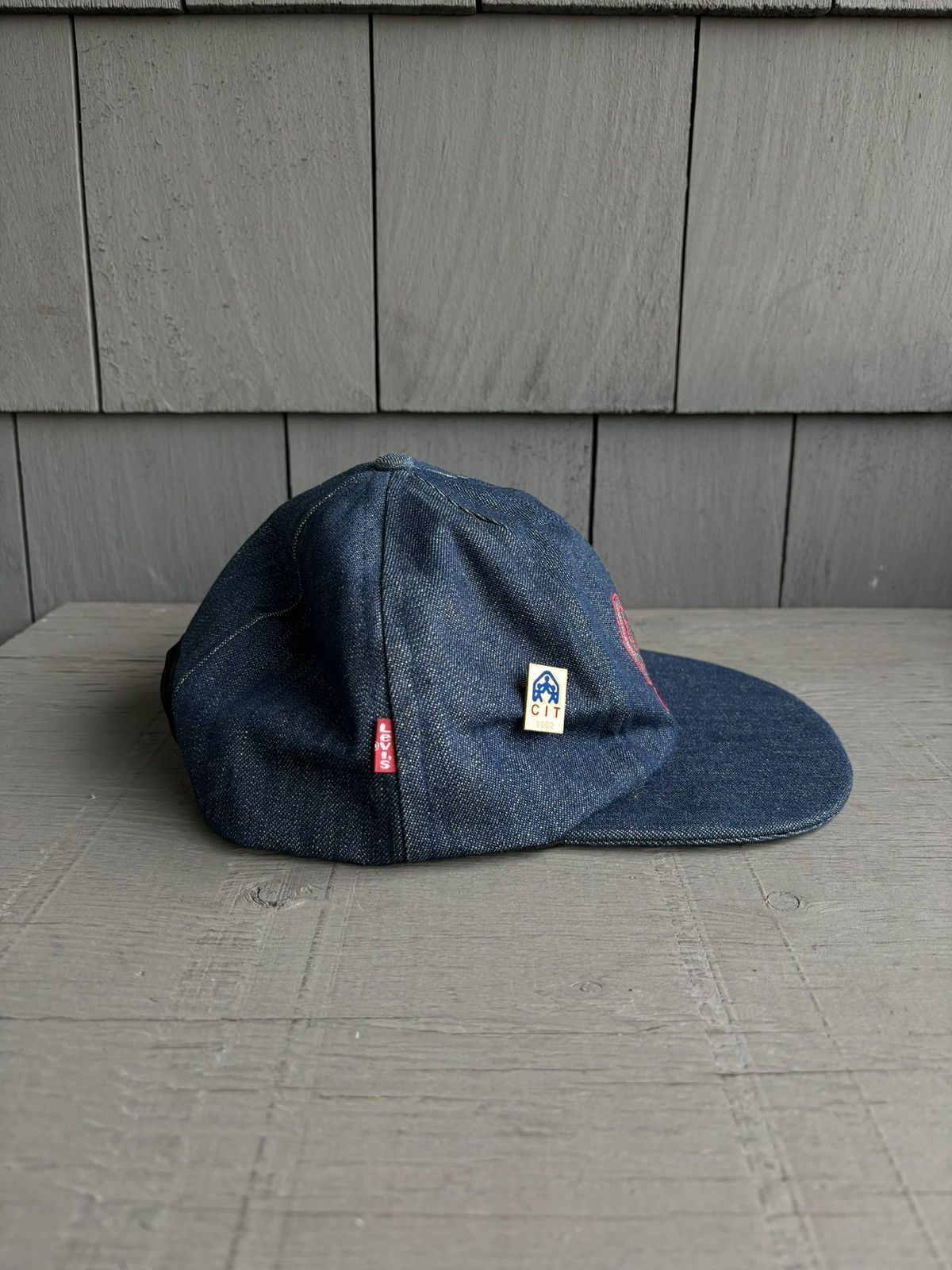 Levi's Vintage Levi's Red Tab Hat Dark Denim Snapback Blue Jean 90s Size ONE SIZE - 16 Thumbnail