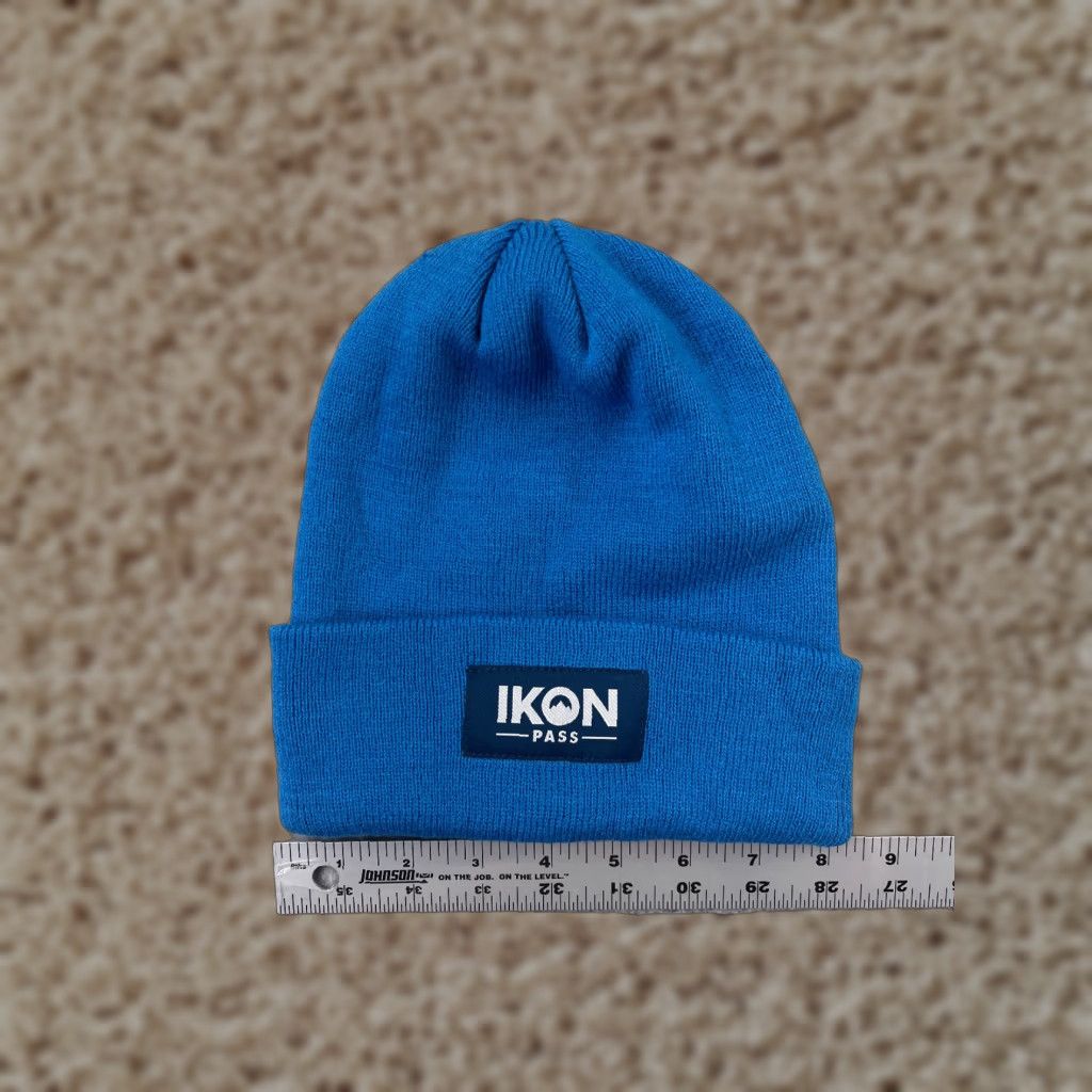 Nikon Ikon Pass Beanie Toque Adult One Size Blue Knit 100% Acrylic Ski Snowboard Mens Womens Unisex Adults Beanie Blue Ikon Pass Size ONE SIZE - 1 Thumbnail