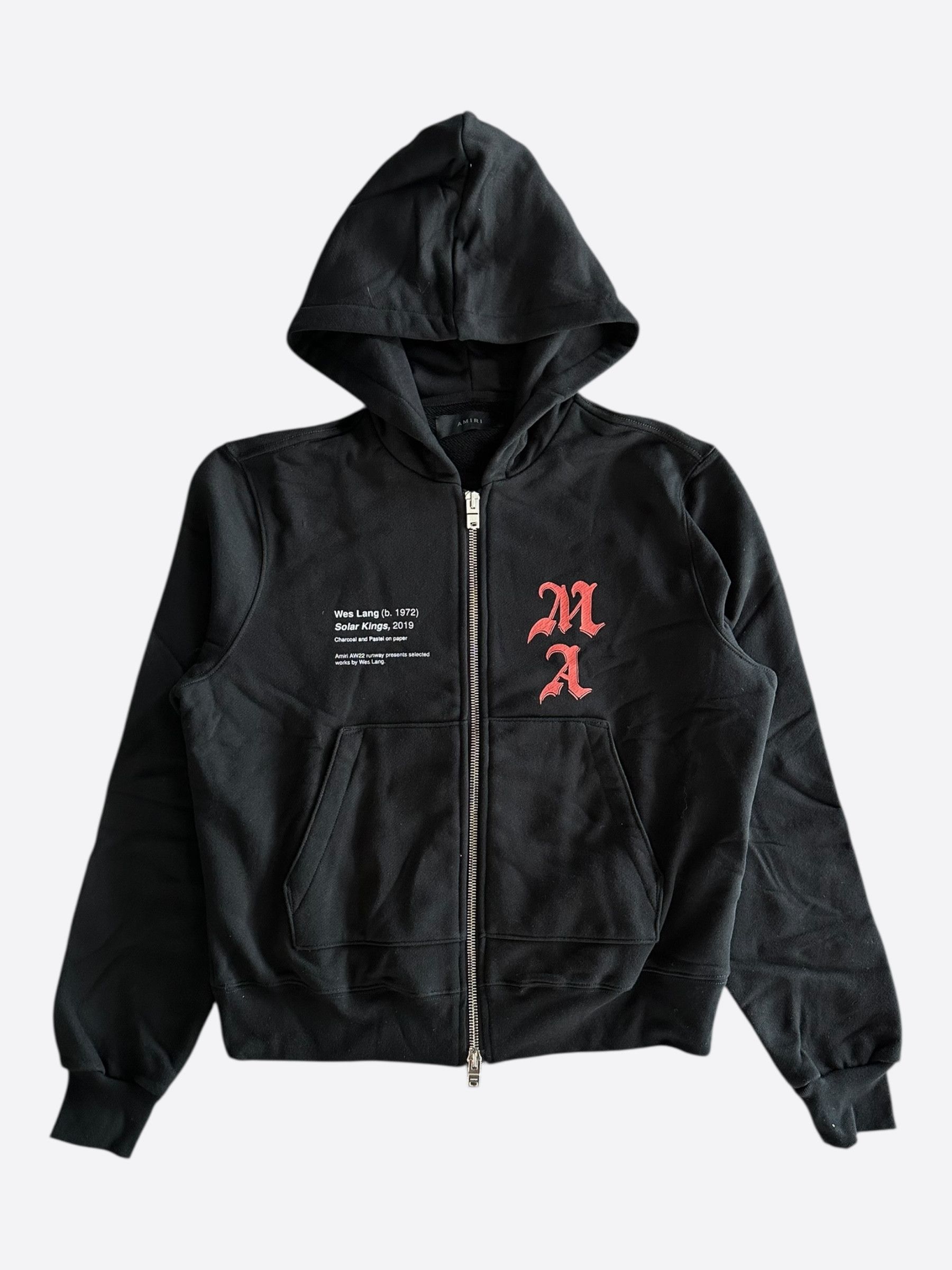 Amiri Amiri Wes Lang Black & Red Solar Kings Zip Up Hoodie Size US M / EU 48-50 / 2 - 1 Thumbnail