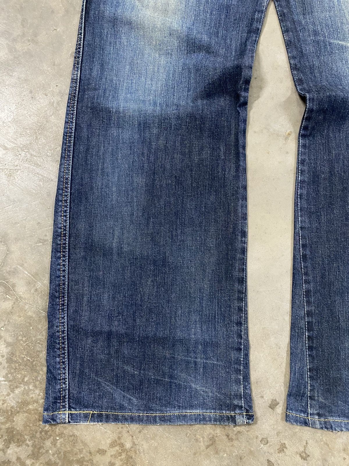 Lee Baggy Flare Vintage Lee Blue Distressed Denim @313 Size US 34 / EU 50 - 5 Thumbnail