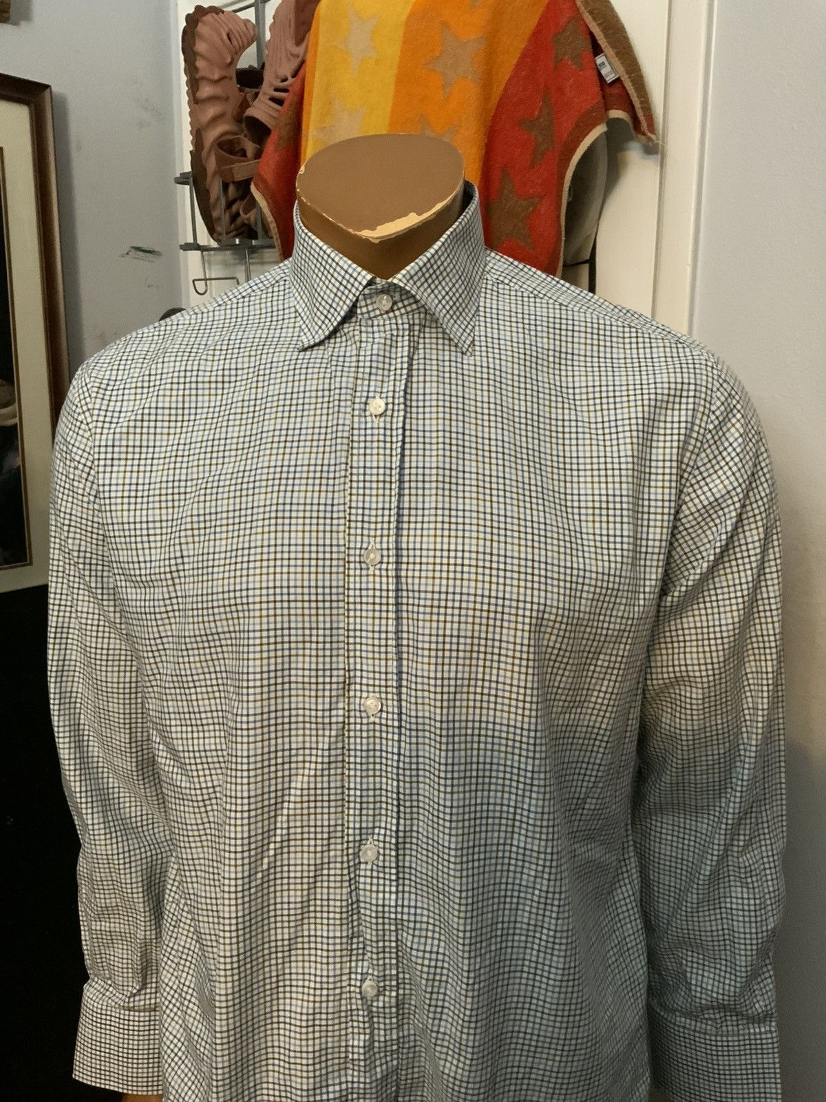 Other Oriali Firenze Made In Italy Check Plaid Dress Button Shirt Size US M / EU 48-50 / 2 - 13 Thumbnail