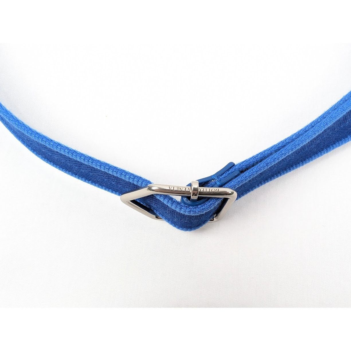 Bottega Veneta o1rshd1 Size:85 / Cintura Chevron Webbing Nappa Belt in Navy Size 32 - 15 Thumbnail