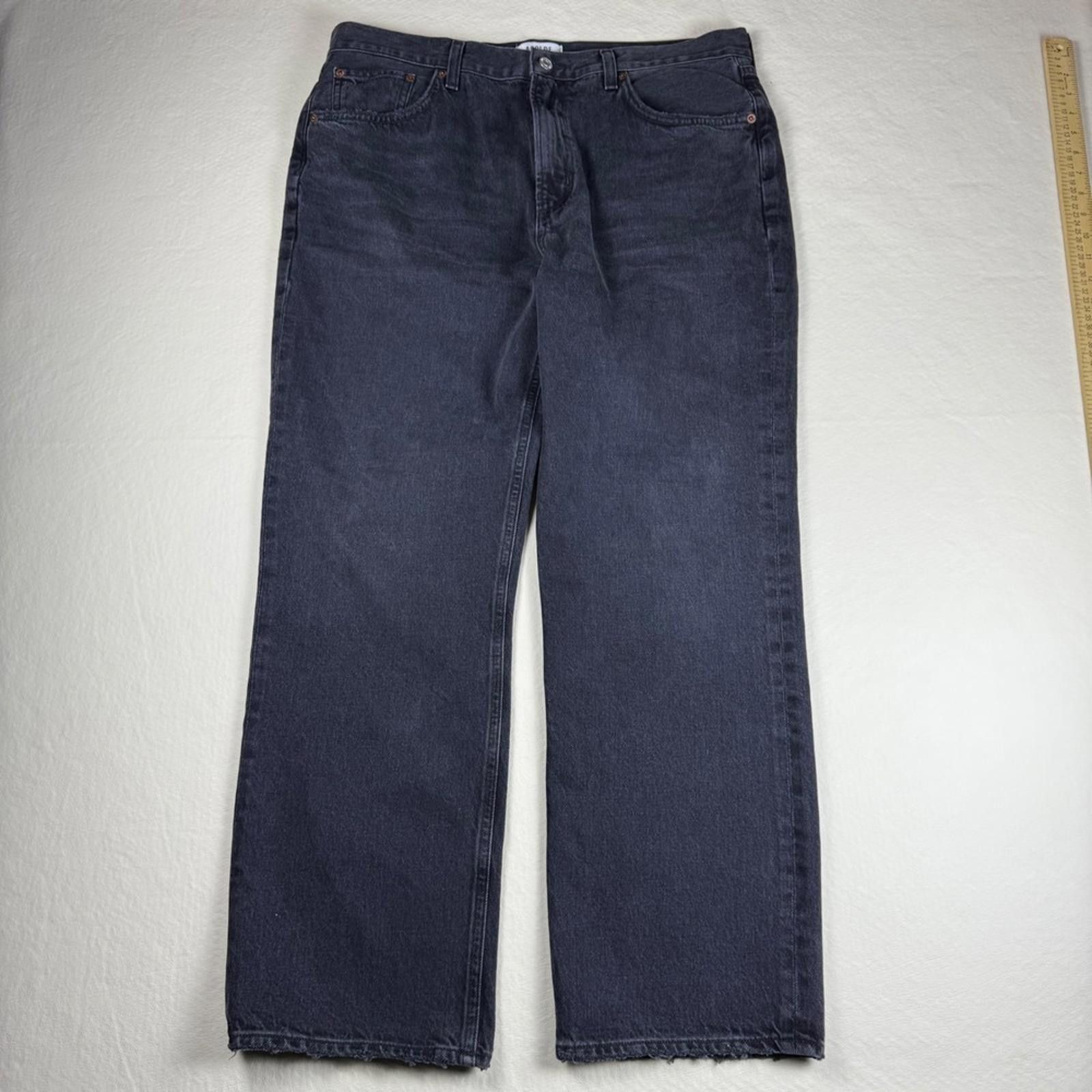 Agolde AGOLDE Valen Mid Rise Vintage Straight Jeans Black 32 NWT Size 32" / US 10 / IT 46 - 2 Thumbnail