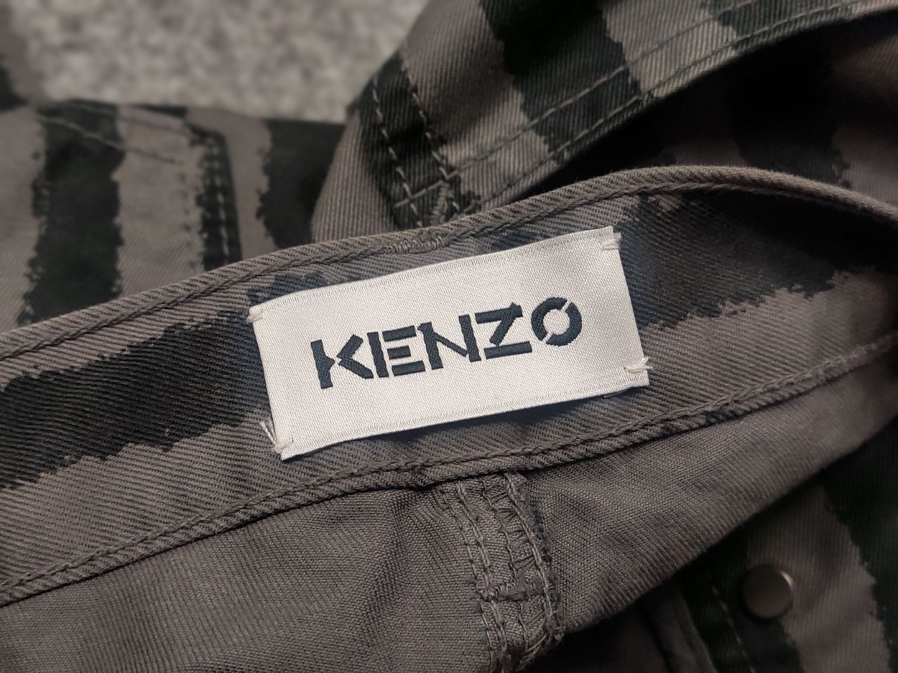 Kenzo Kenzo Design Dark Gray Striped Casual Canvas Mens Pants Size US 30 / EU 46 - 12 Thumbnail