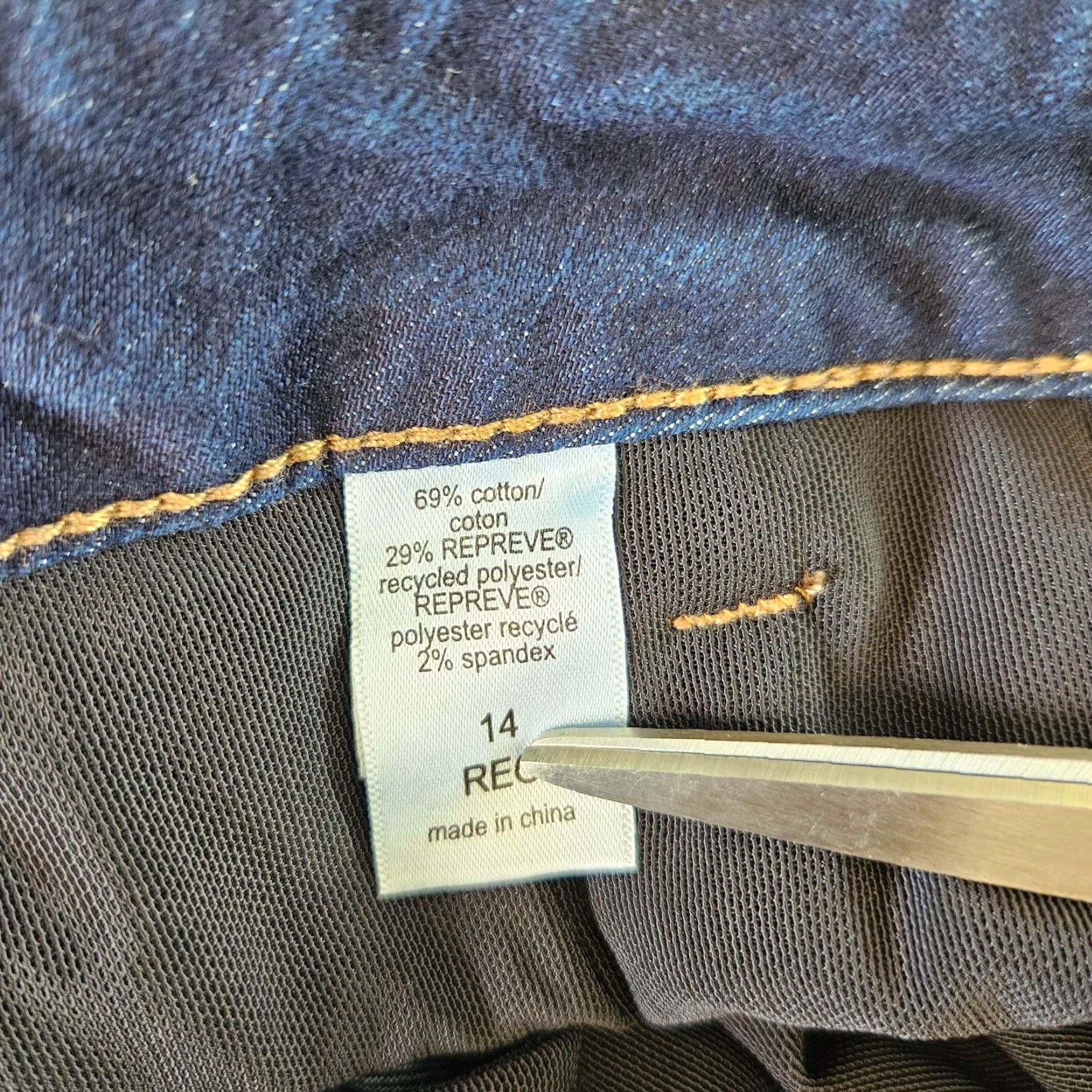 Vintage M Jeans by Maurices Womens Slim Boot Jeans Sz 14 Blue Dark Wash Mid Rise Size 36" / US 14 / IT 50 - 7 Thumbnail