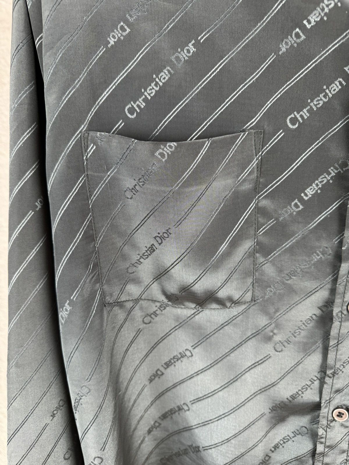 Vintage Vintage Monogram grey shimmer long sleeve shirt Size US XL / EU 56 / 4 - 8 Thumbnail