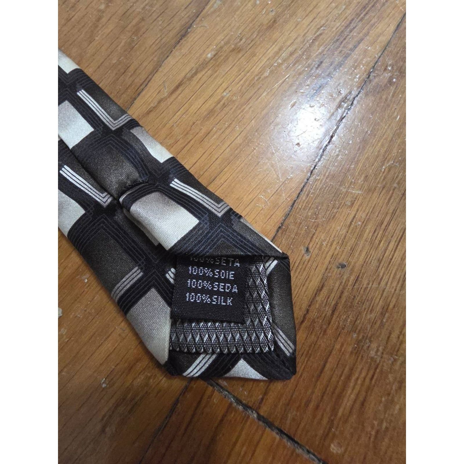 Domenico Vacca Duomo Milano Hand Made Neckti Pure Silk Tie One Size A001161 Size ONE SIZE - 4 Thumbnail