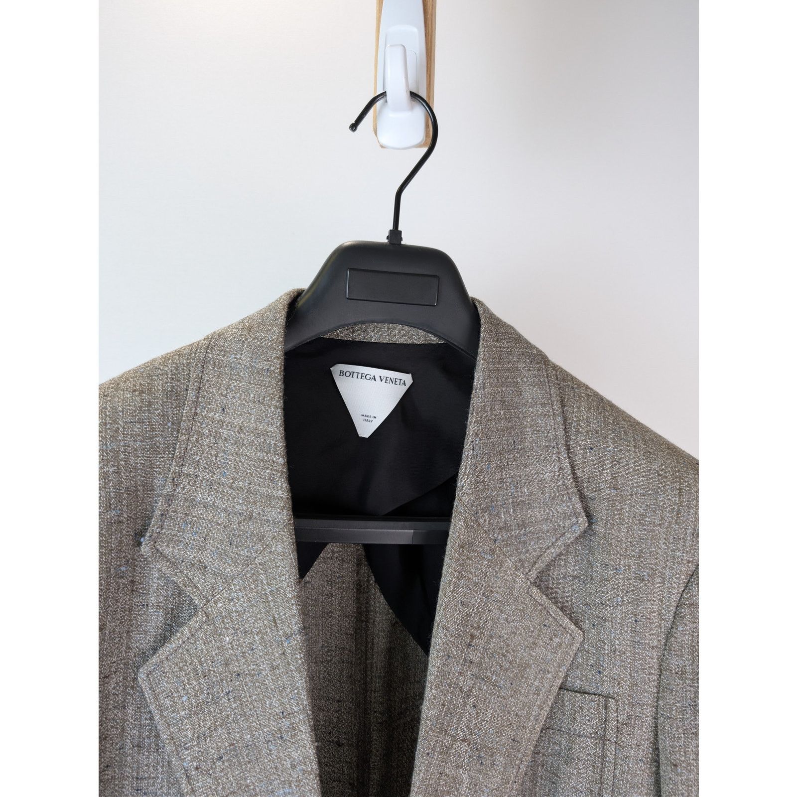 Bottega Veneta o1rshd1 Knotted Melange Viscose-Silk Jacket in Brown / White Size US M / EU 48-50 / 2 - 11 Thumbnail