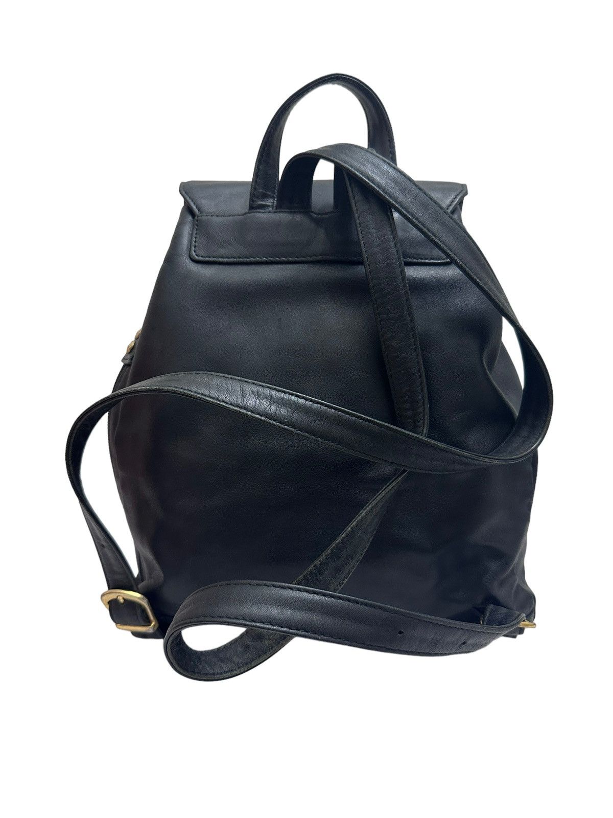 Genuine Leather × Versace Gianni Versace Medusa Logo Leather Backpack Size ONE SIZE - 5 Thumbnail