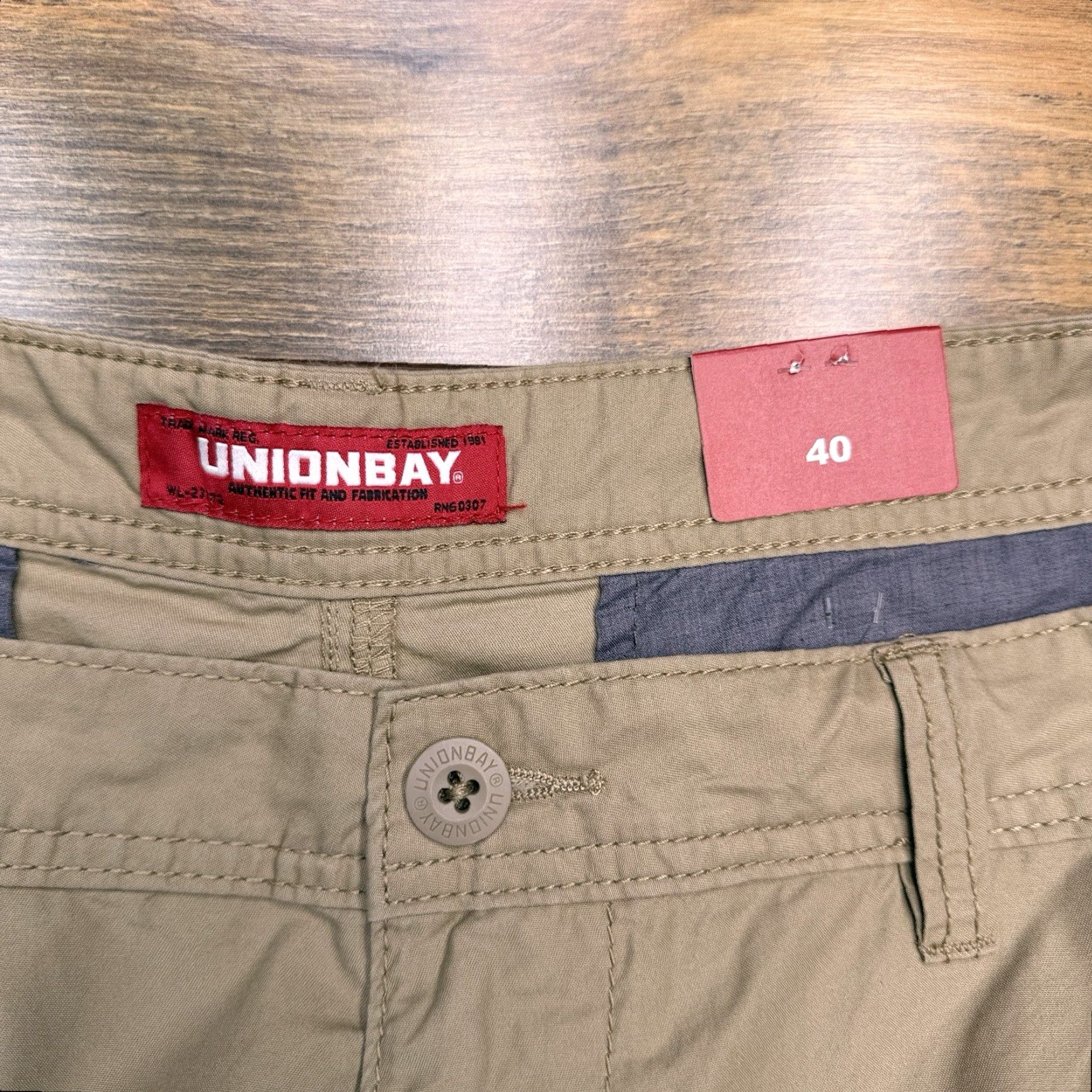 Vintage Union Bay Vintage Cargo Shorts Mens 40 Grain Mason New Size US 40 / EU 56 - 5 Thumbnail
