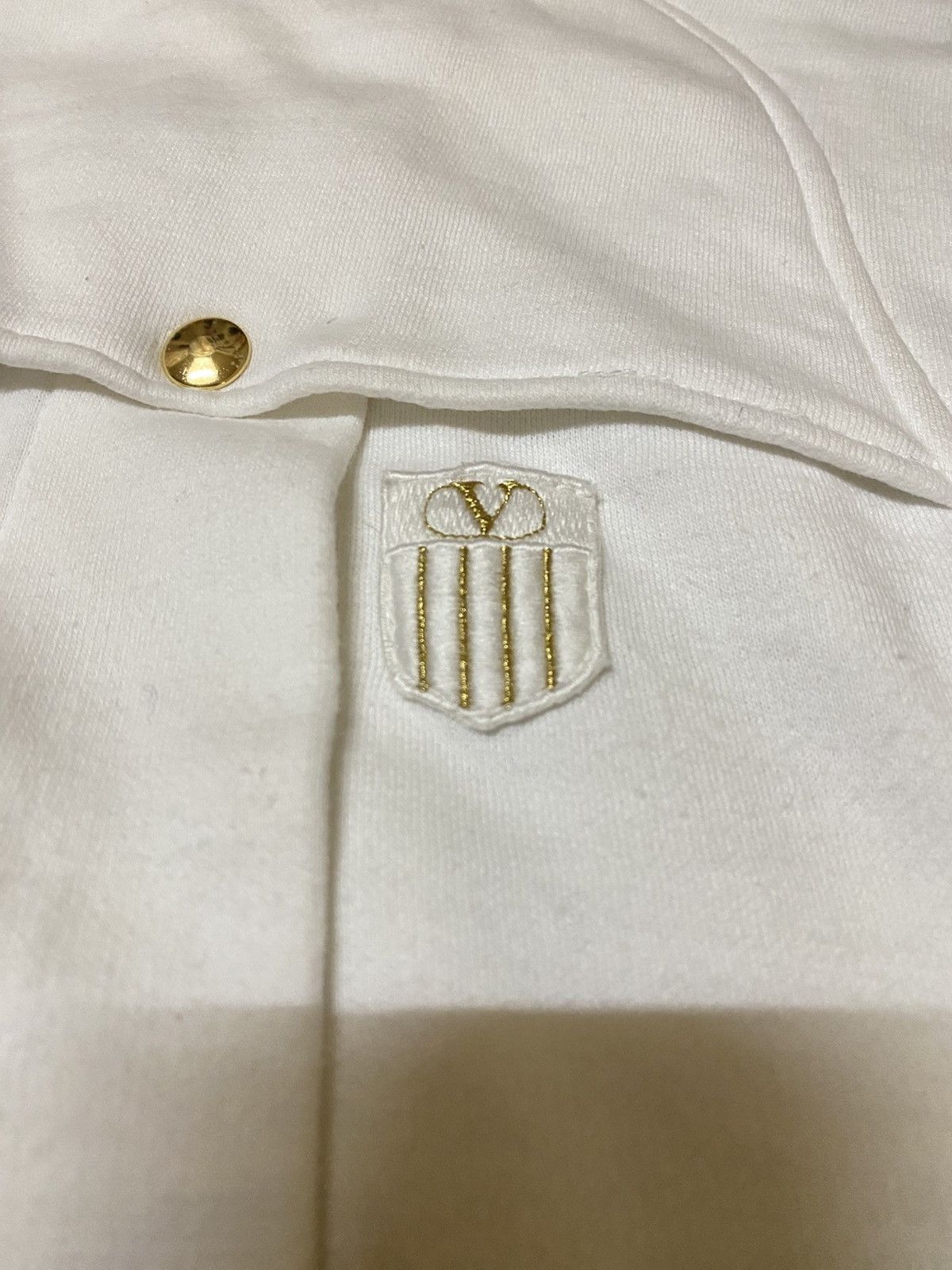 Valentino Vintage 90s Valentino Garavani Gold Button Bomber Jacket Size US L / EU 52-54 / 3 - 8 Thumbnail